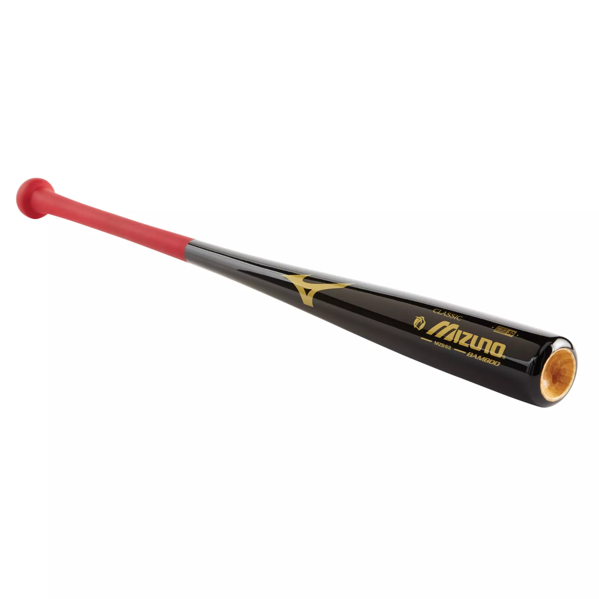 Mizuno MZB 62 Bamboo Classic Wood Baseball Bat - BLACK/RED