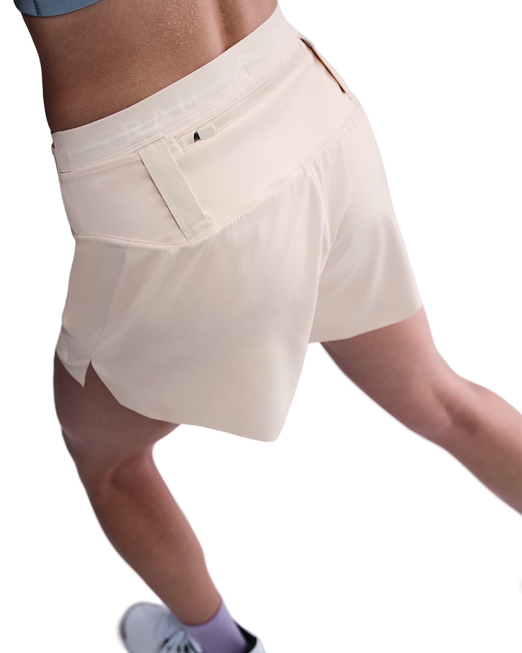 Nike Women's Trail Dri-FIT Brief-Lined Running Shorts - Pearl White - PEARL WHITE Thumbnail View 2