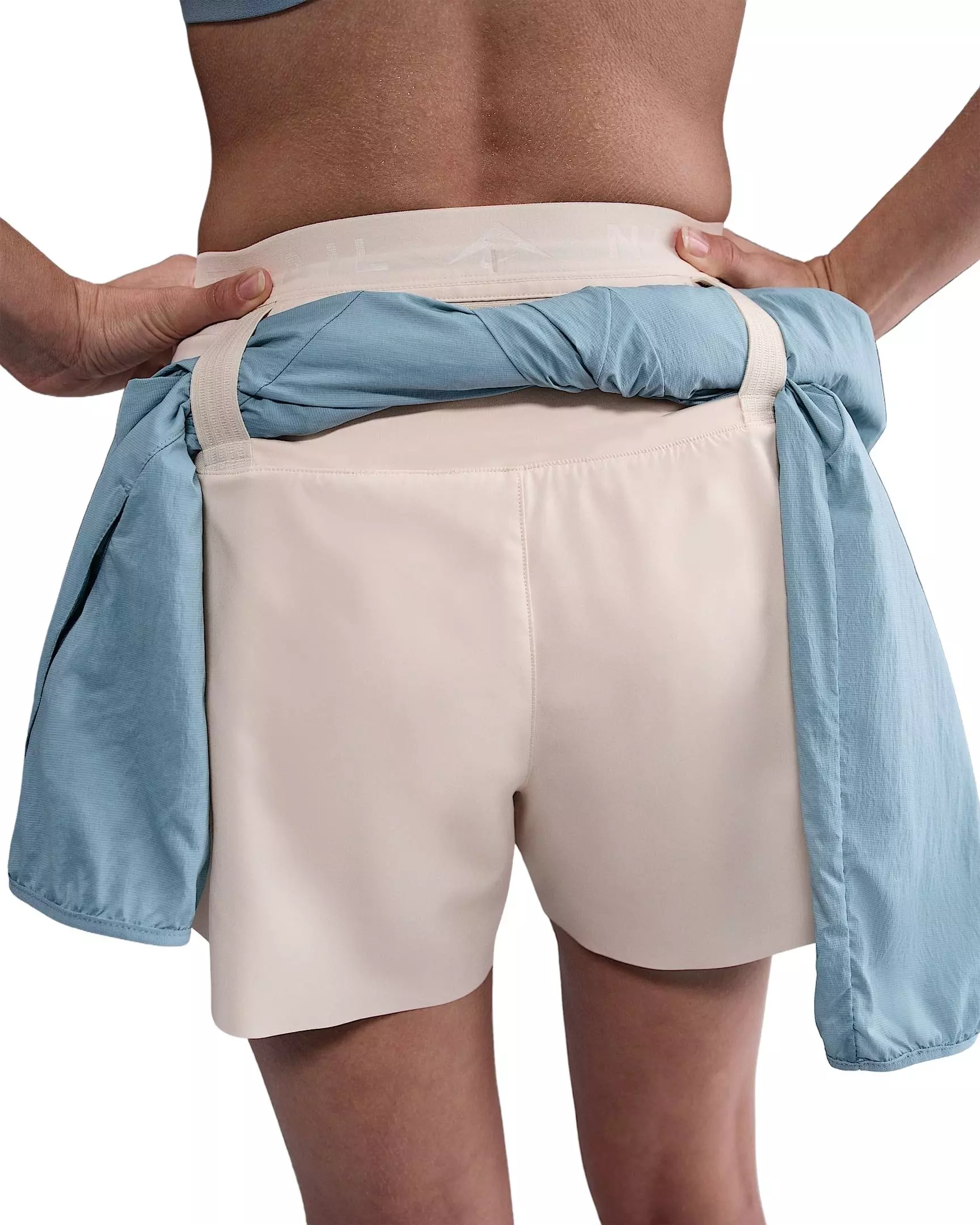 Nike Women's Trail Dri-FIT Brief-Lined Running Shorts -Pearl White - PEARL WHITE