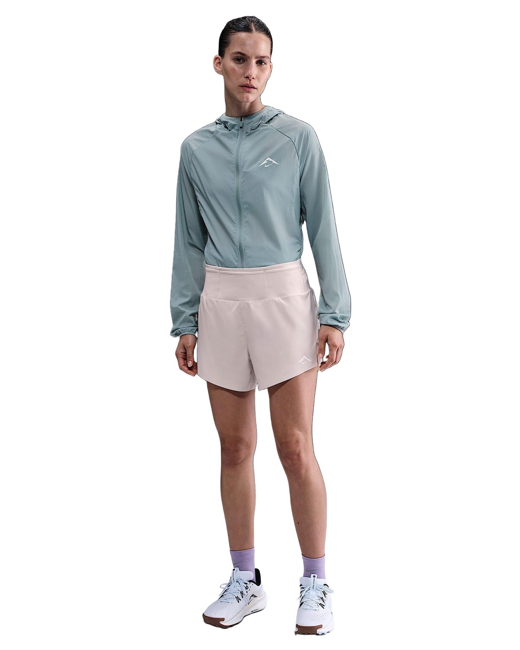 Nike Women's Trail Dri-FIT Brief-Lined Running Shorts - Pearl White - PEARL WHITE Thumbnail View 5