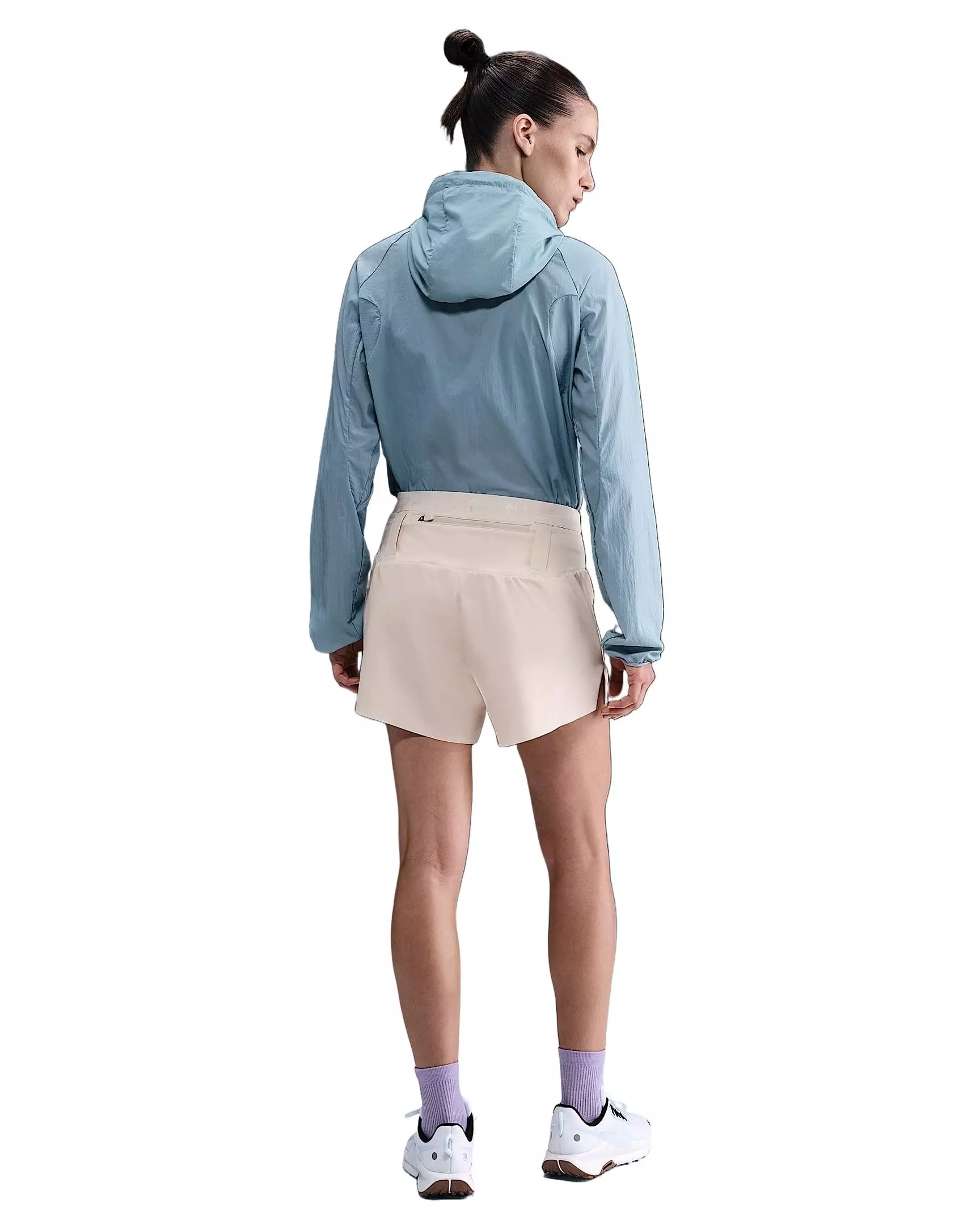 Nike Women's Trail Dri-FIT Brief-Lined Running Shorts - Pearl White - PEARL WHITE