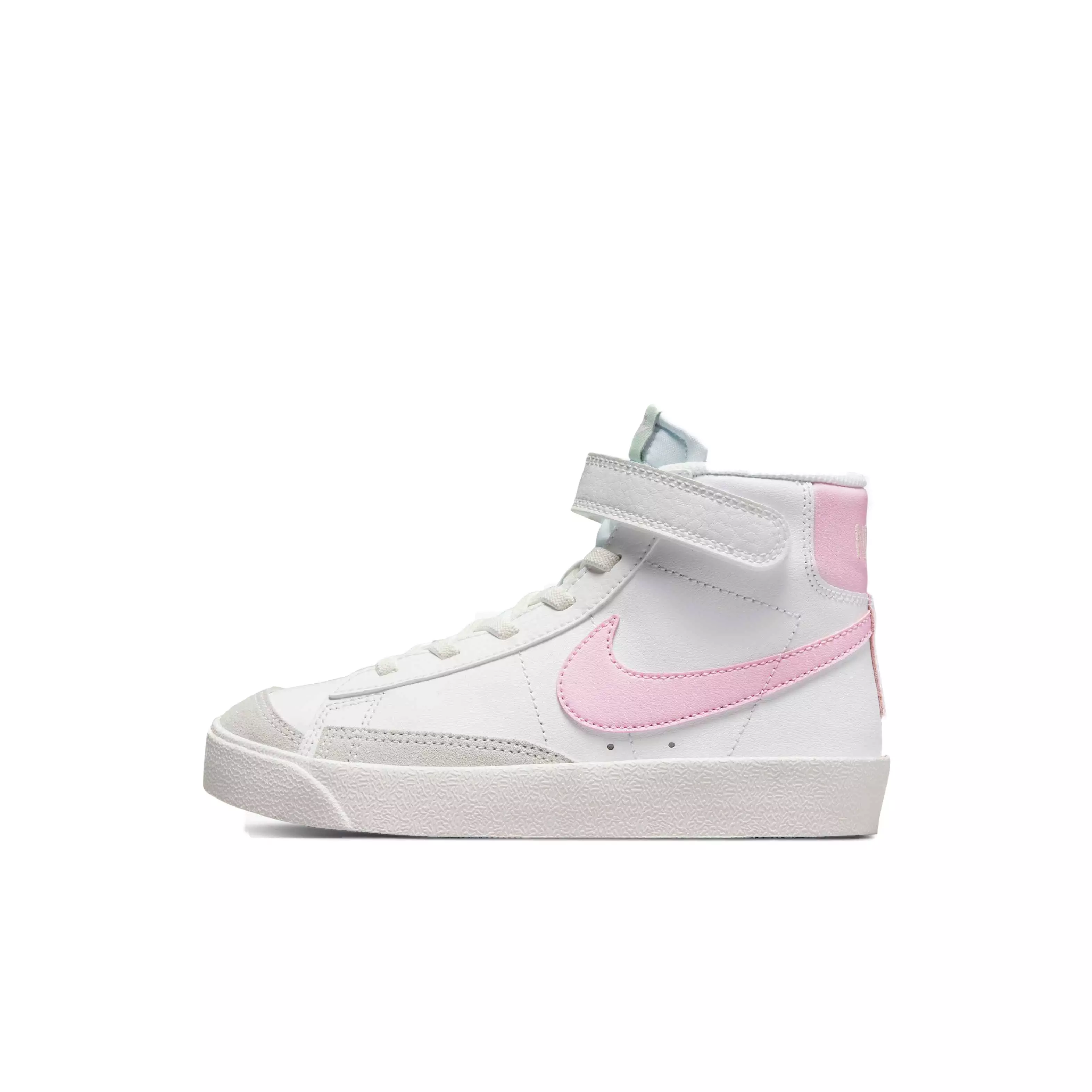 Nike Blazer Mid '77 "Summit White/Pink Foam" Preschool Girls' Shoe - WHITE