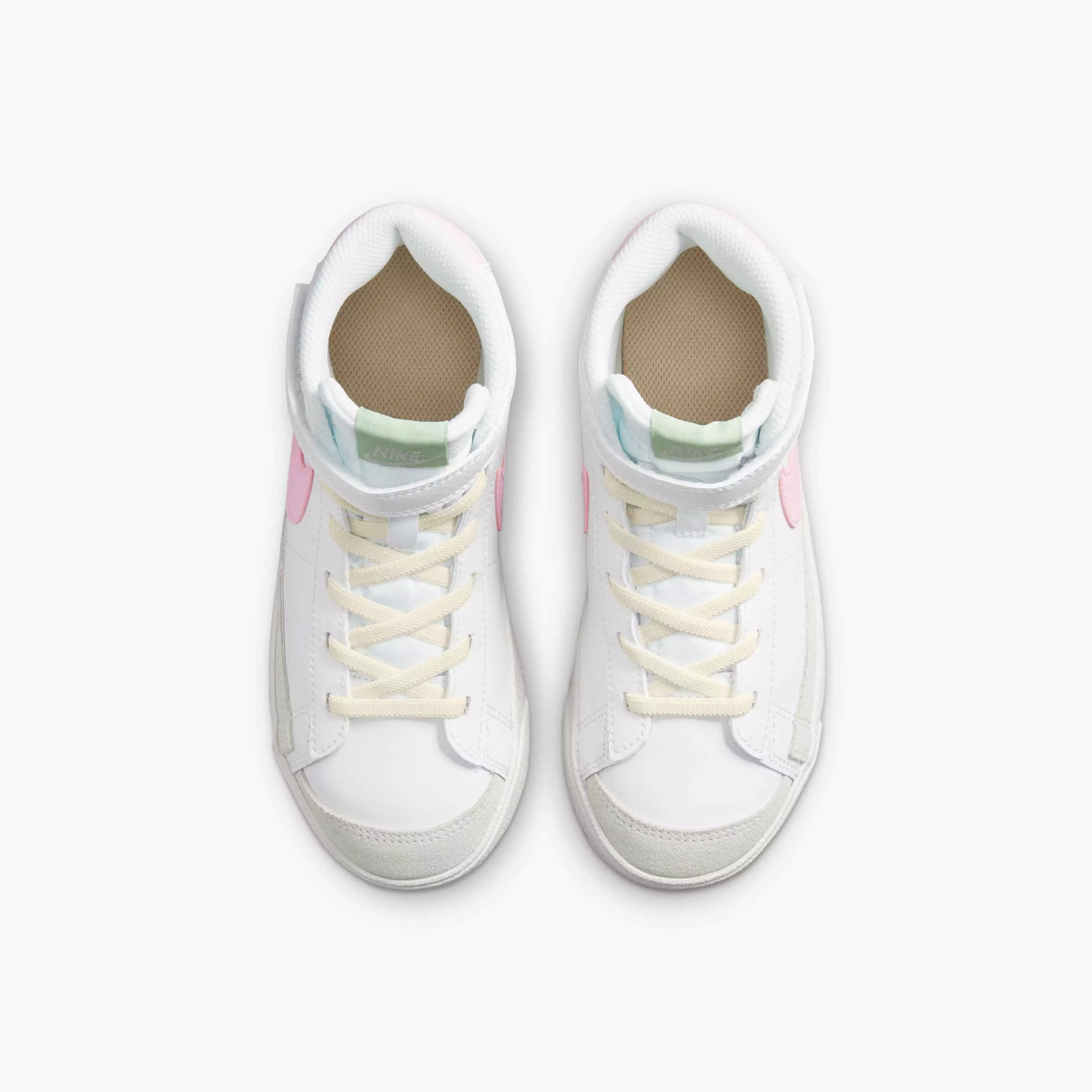 Nike Blazer Mid '77 "Summit White/Pink Foam" Preschool Girls' Shoe - WHITE