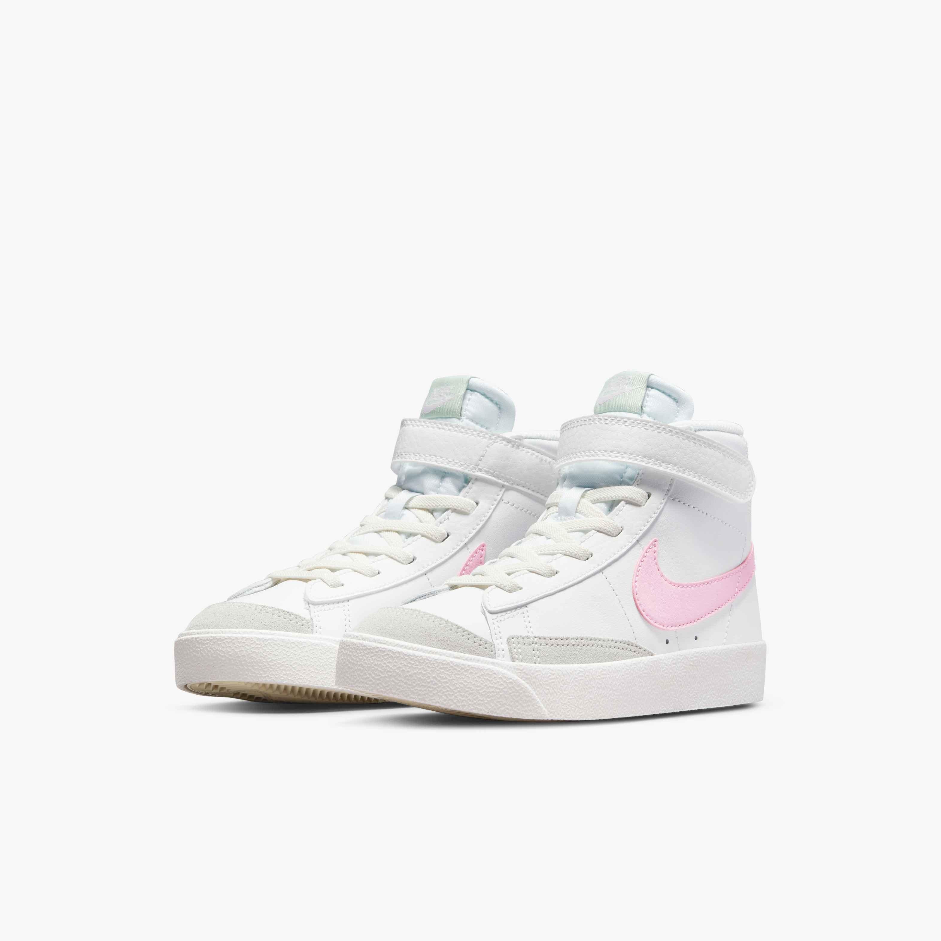 Nike Blazer Mid '77 Preschool Girls' "Summit White/Pink Foam" Shoe