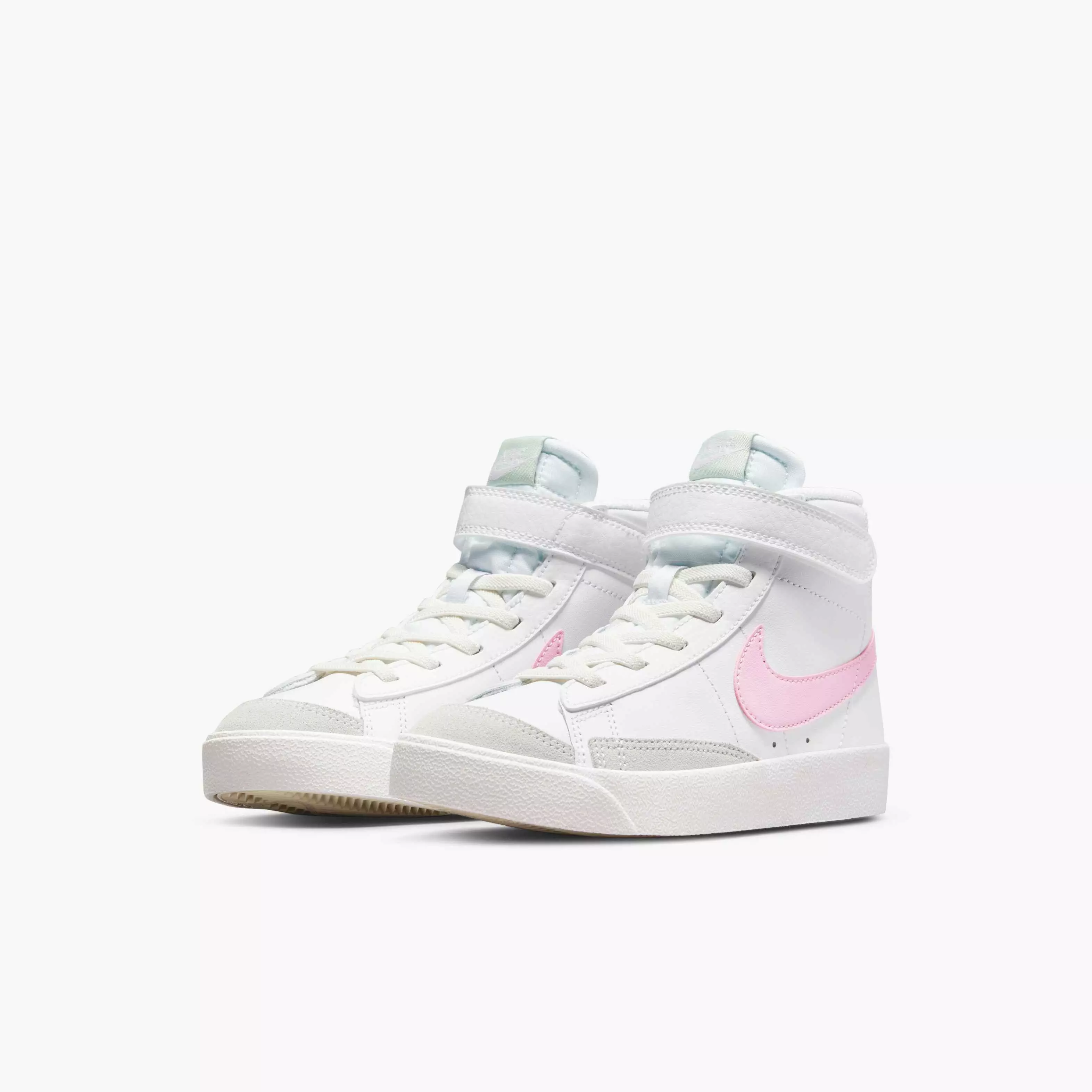 Nike Blazer Mid '77 "Summit White/Pink Foam" Preschool Girls' Shoe - WHITE
