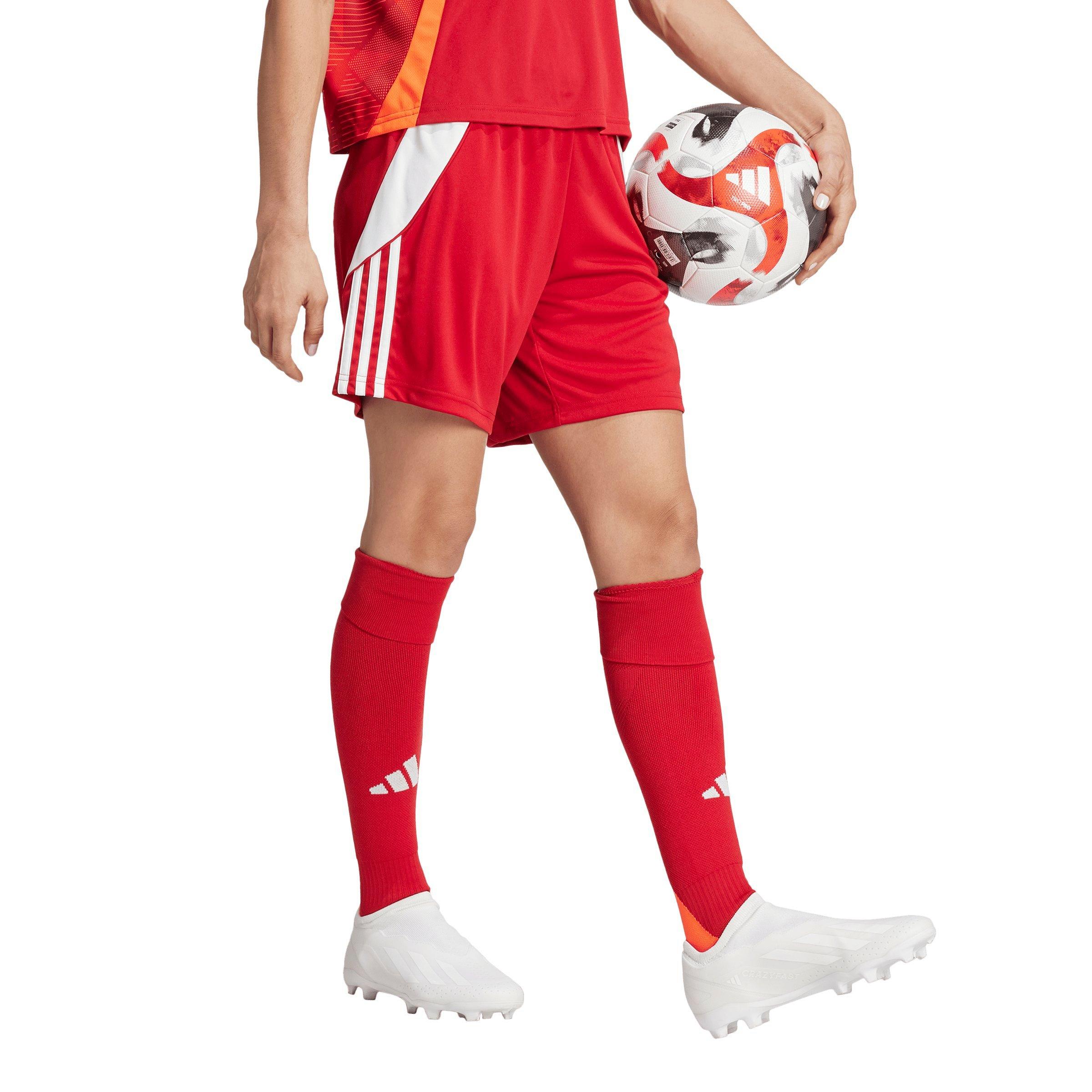 adidas Women's Tiro24 AEROREADY 1/4 Soccer Shorts -Red - RED Thumbnail View 5