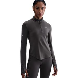 Nike Women's Swift Dri-FIT UV 1/4-Zip Running Top -Grey