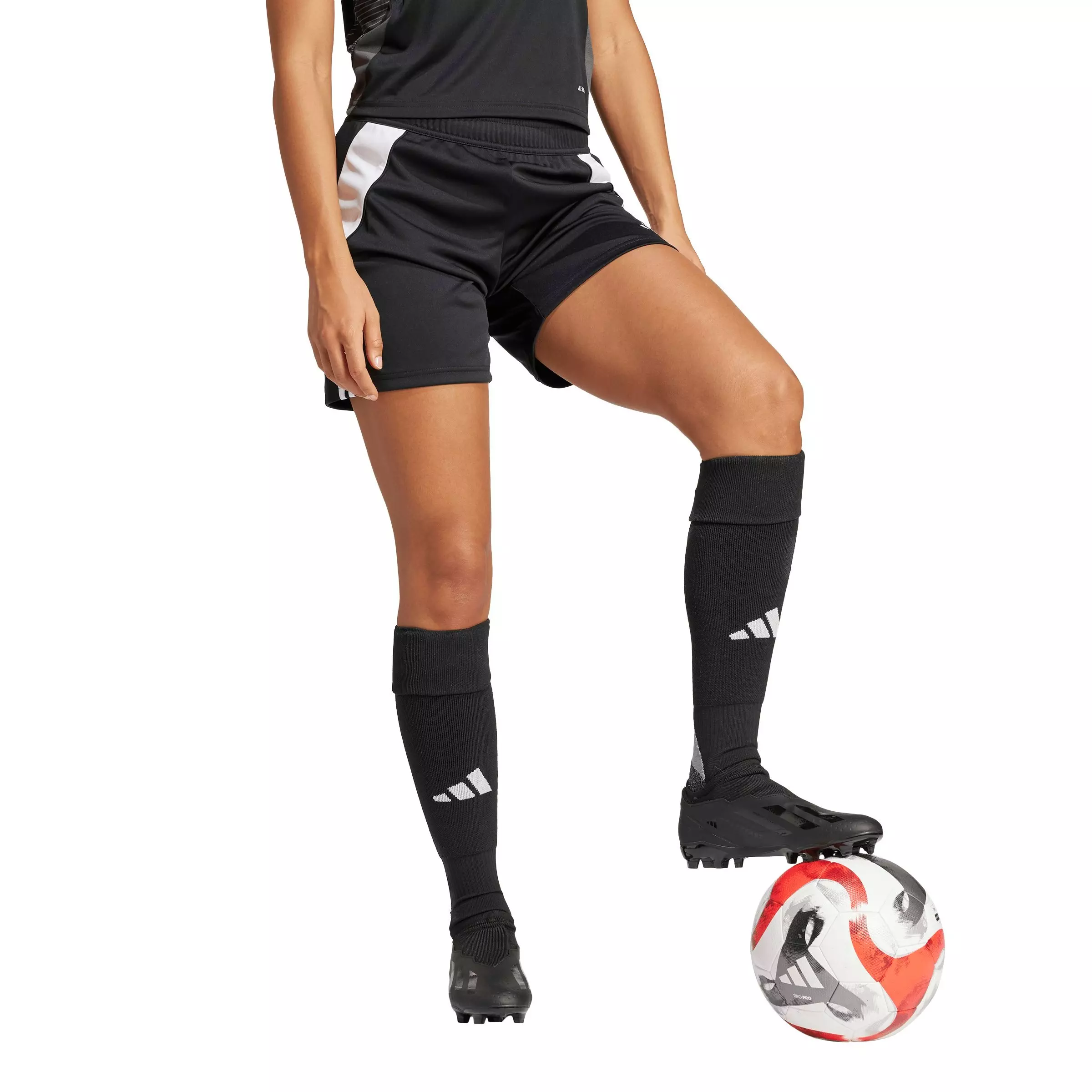adidas Women's Tiro24 AEROREADY 1/4 Soccer Shorts - Black - BLACK