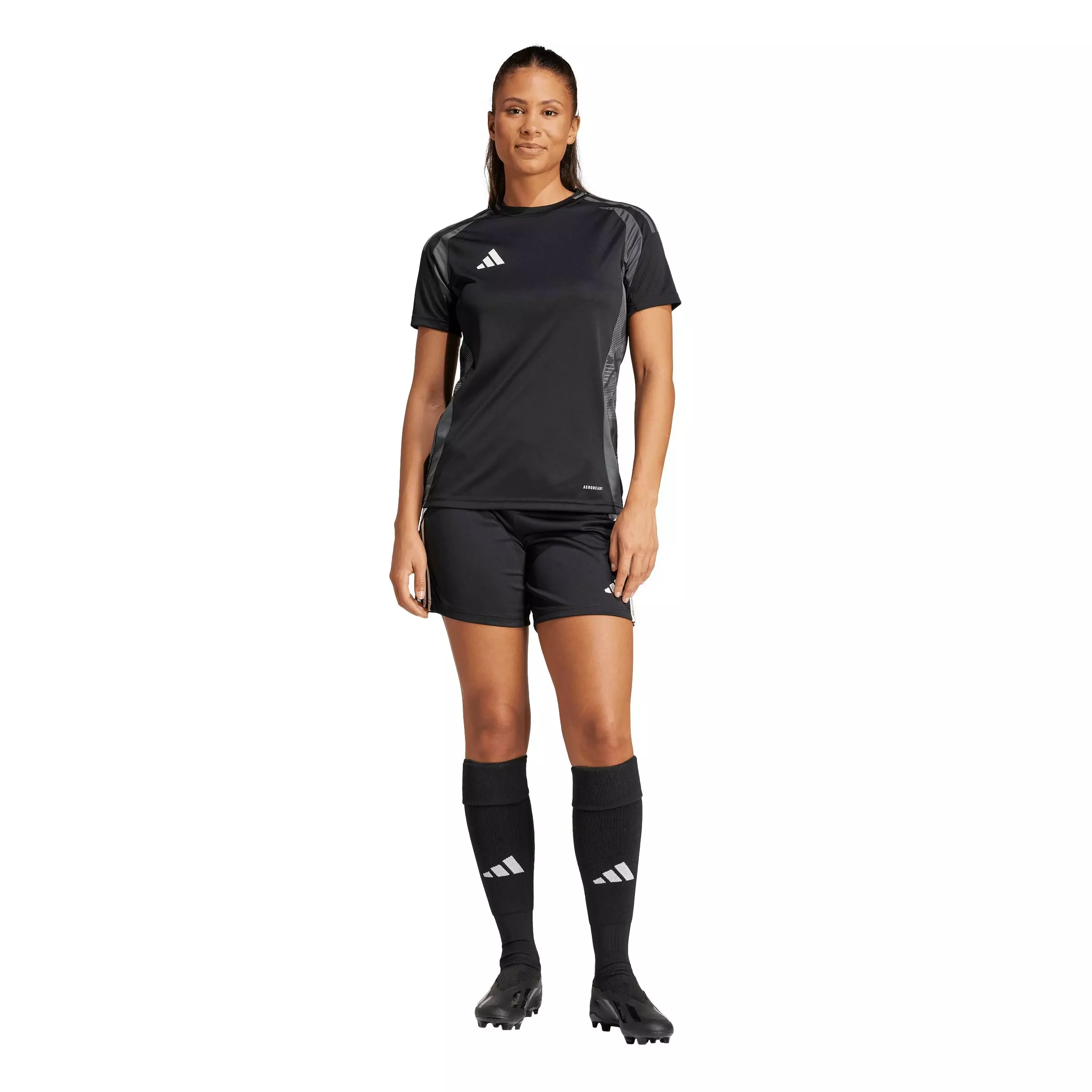 adidas Women's Tiro24 AEROREADY 1/4 Soccer Shorts - Black - BLACK