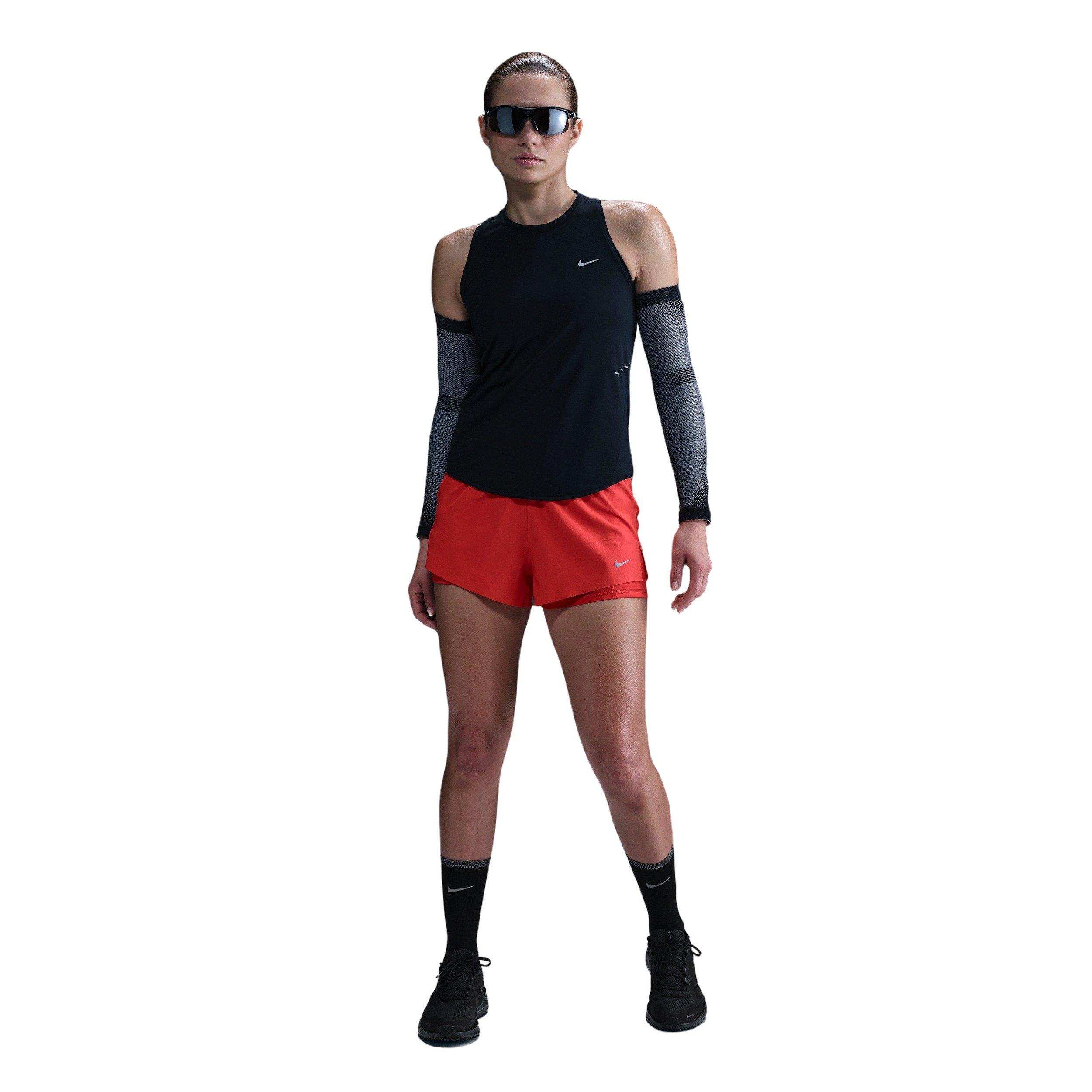 Nike Women's Swift Dri-FIT Running Tank Top -Black - BLACK Thumbnail View 4