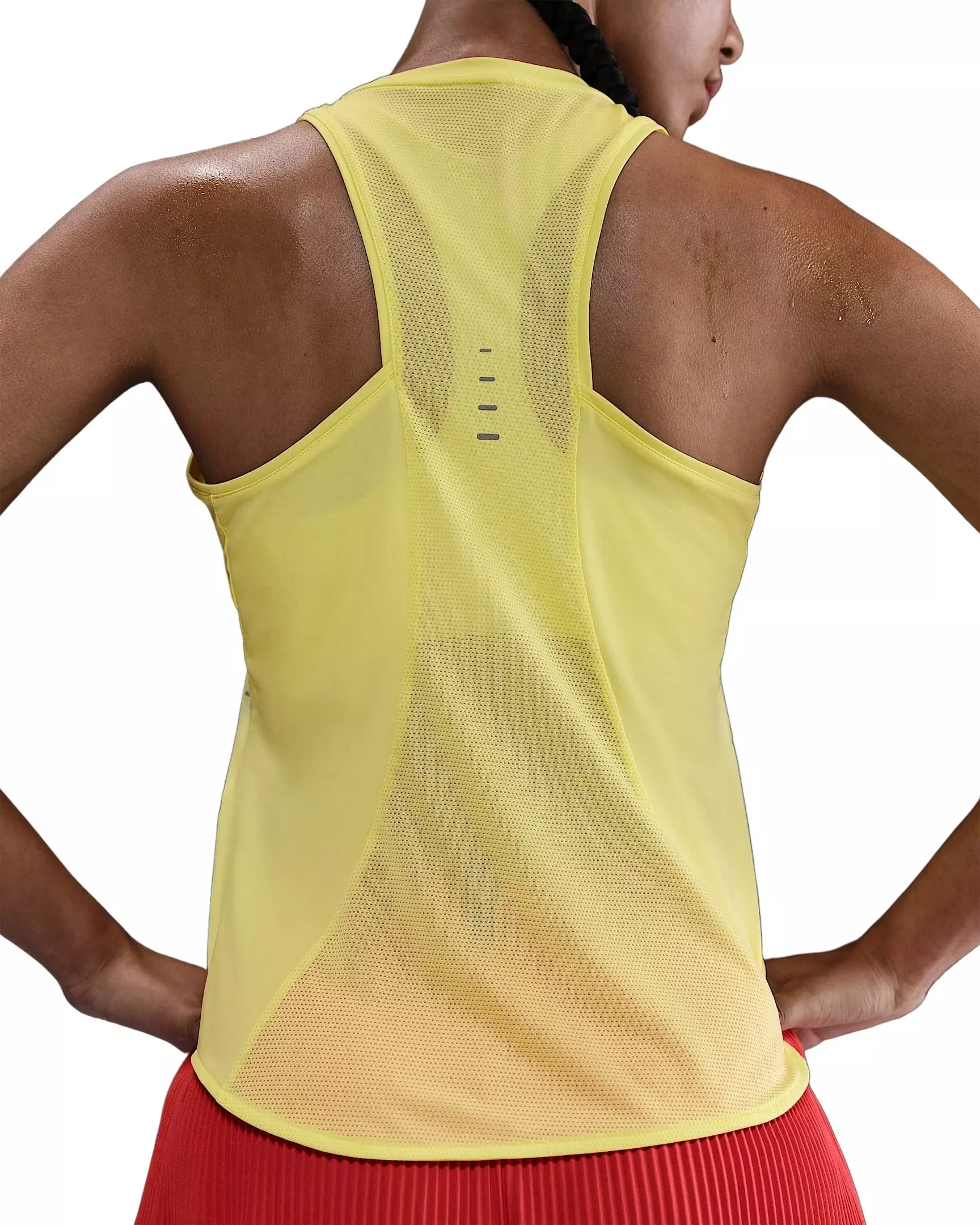 Nike Women's Swift Dri-FIT Running Tank Top -Yellow - YELLOW