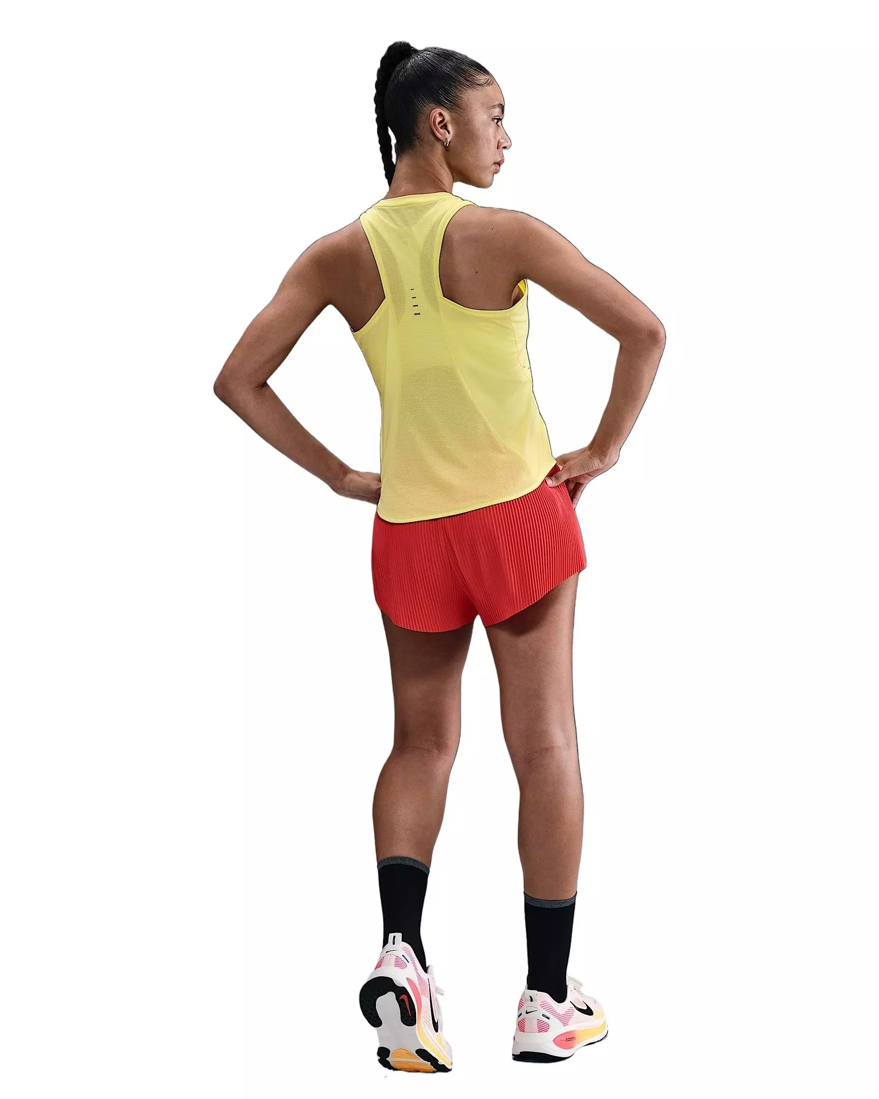 Nike Women's Swift Dri-FIT Running Tank Top -Yellow - YELLOW