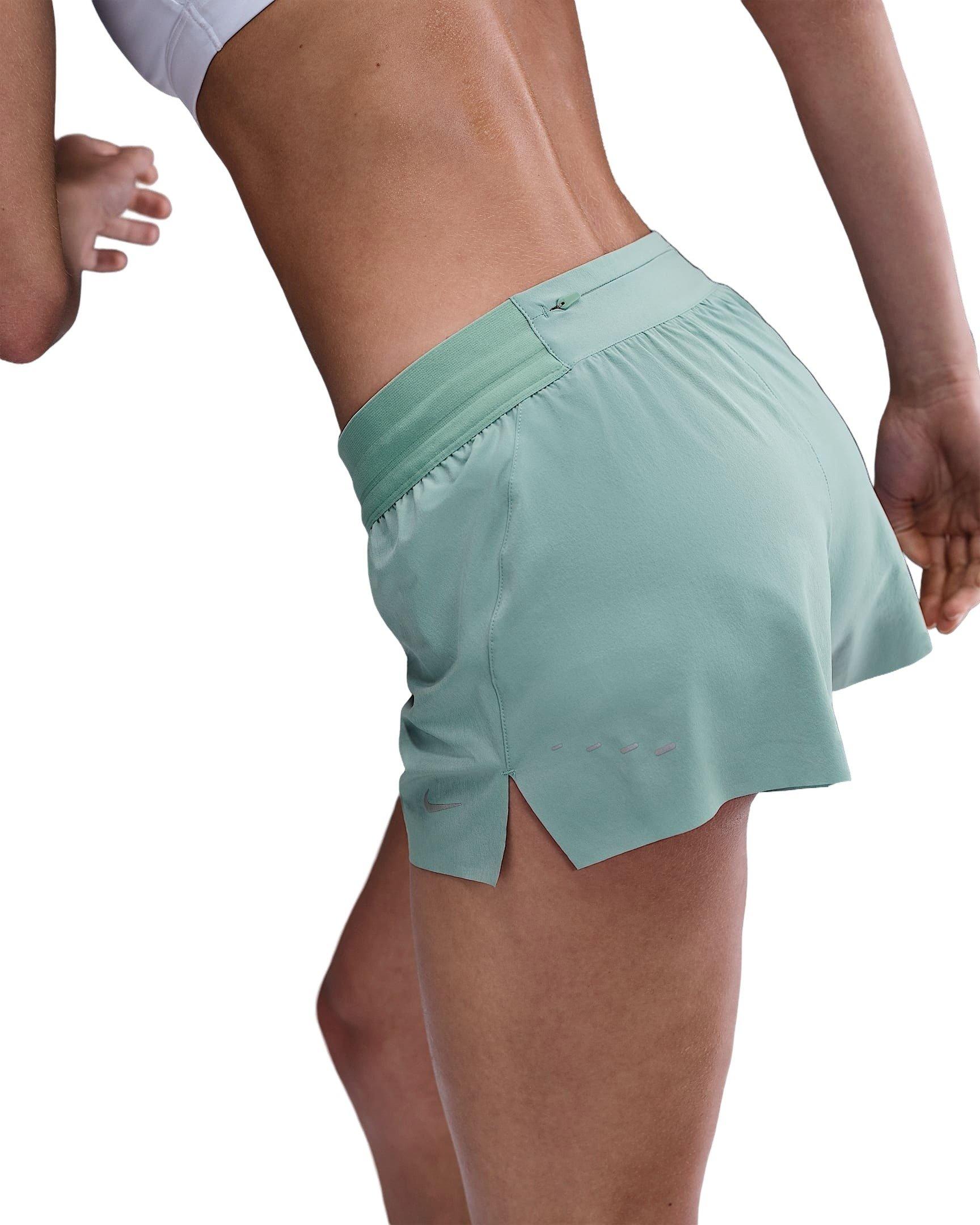 Nike Women's Swift Dri-FIT Mid-Rise 2.5" Brief-Lined Running Shorts - Green - GREEN Thumbnail View 2