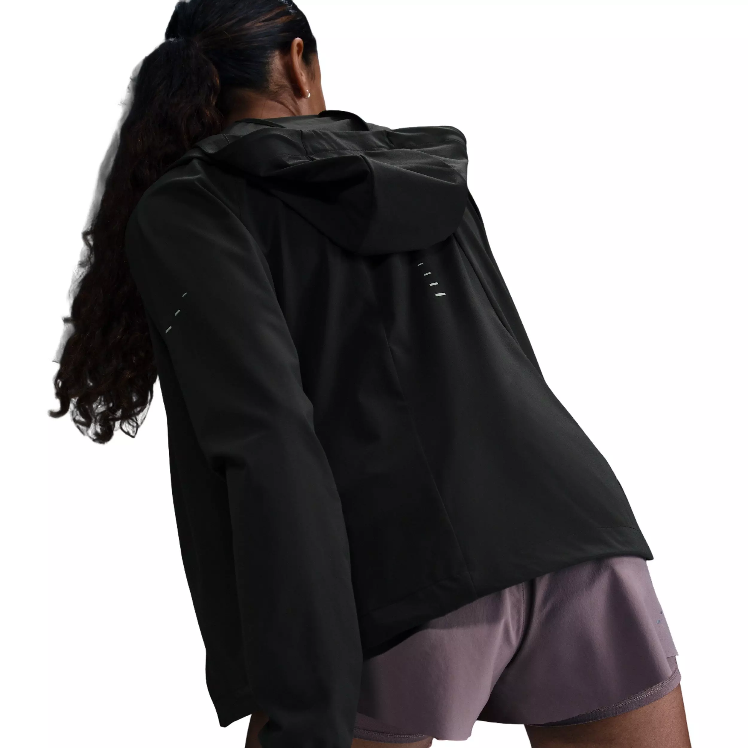 Nike Women's Swift repel Packable Running Jacket -Black - BLACK