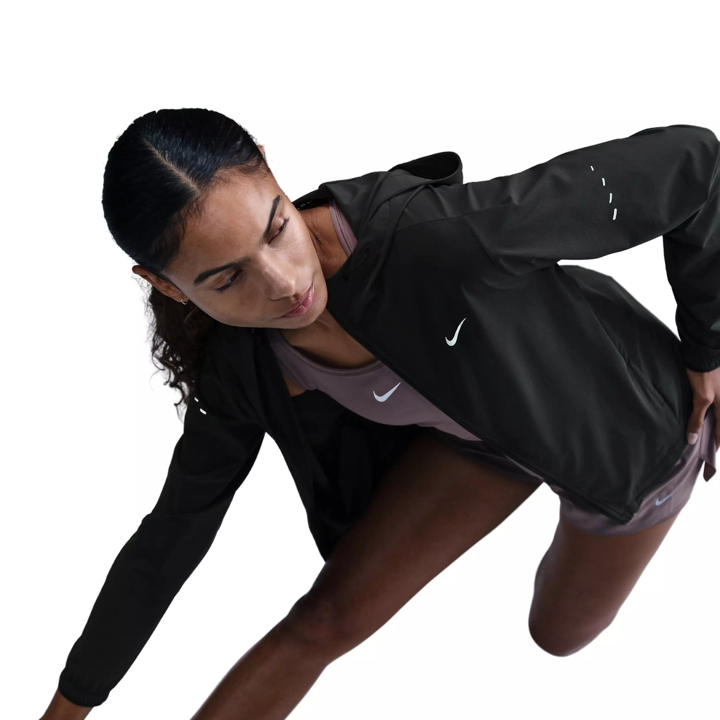 Nike Women's Swift Repel Packable Running Jacket - Black - BLACK