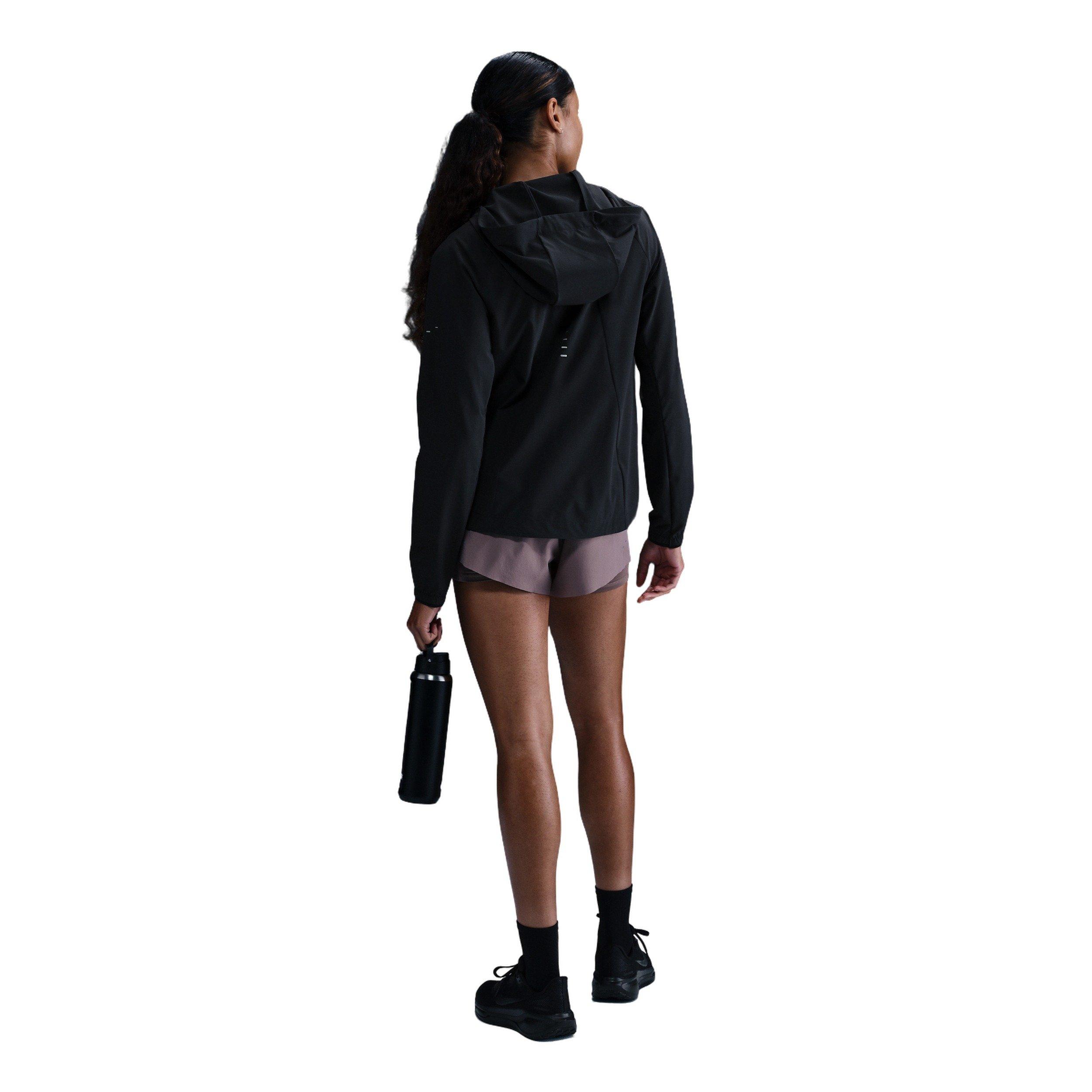 Nike Women's Swift repel Packable Running Jacket -Black - BLACK Thumbnail View 5