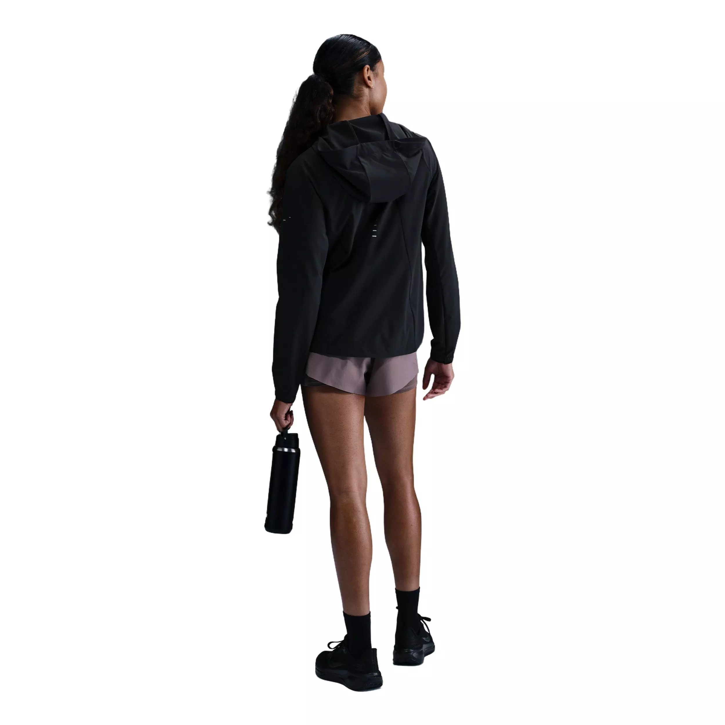 Nike Women's Swift repel Packable Running Jacket -Black - BLACK