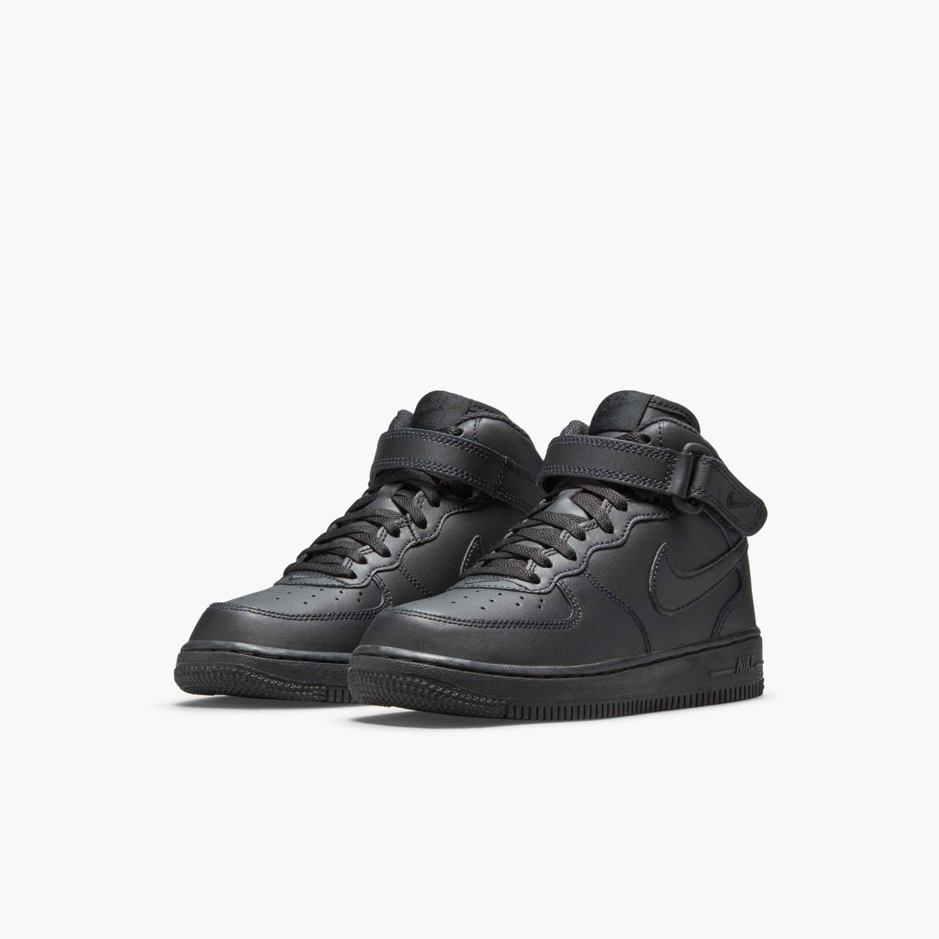 Nike Air Force 1 LE Black/Black Preschool Kids' Shoe - Hibbett