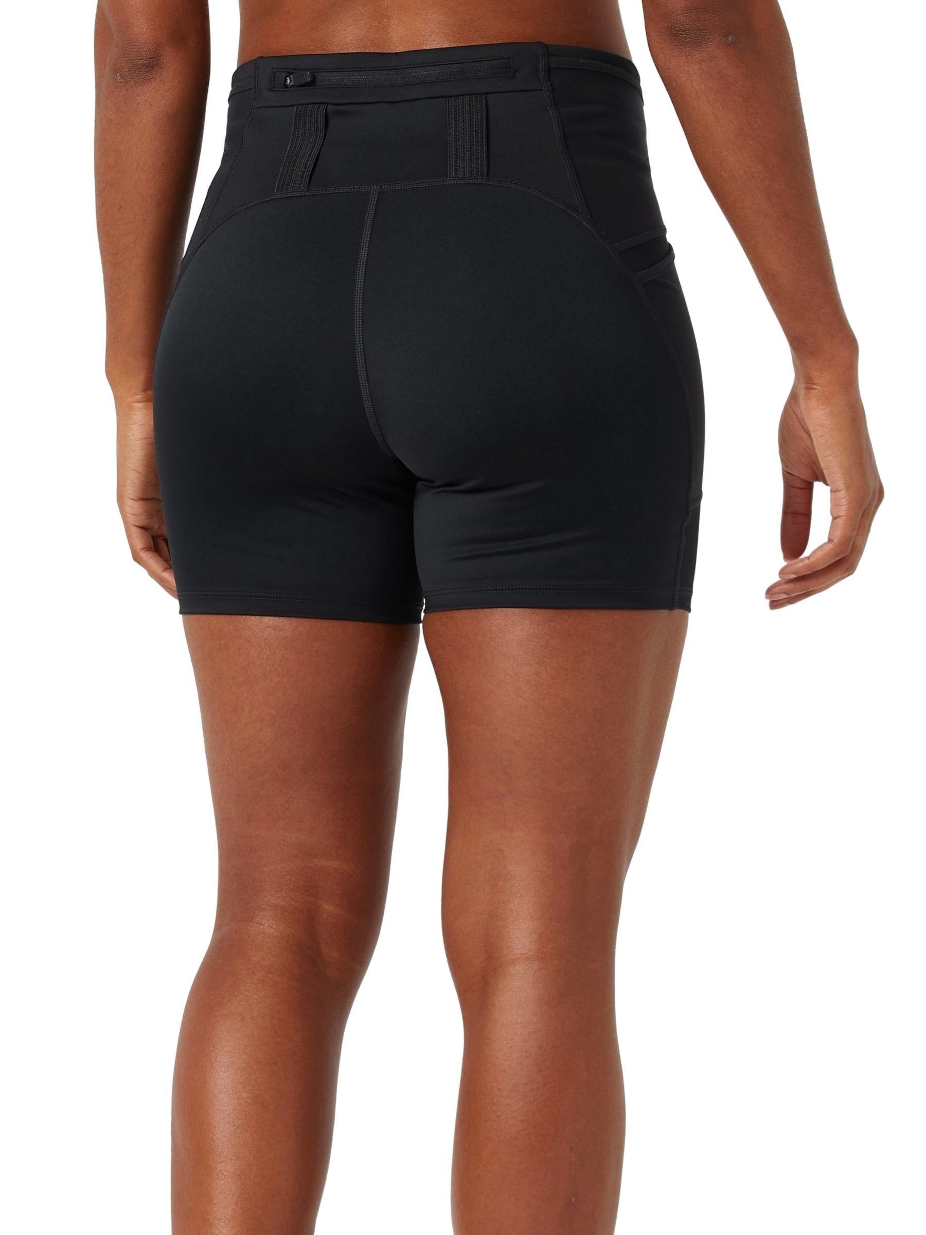 Nike Women's Trail Dri-FIT High-Rise 4" Tight Shorts - Black - BLACK Thumbnail View 2