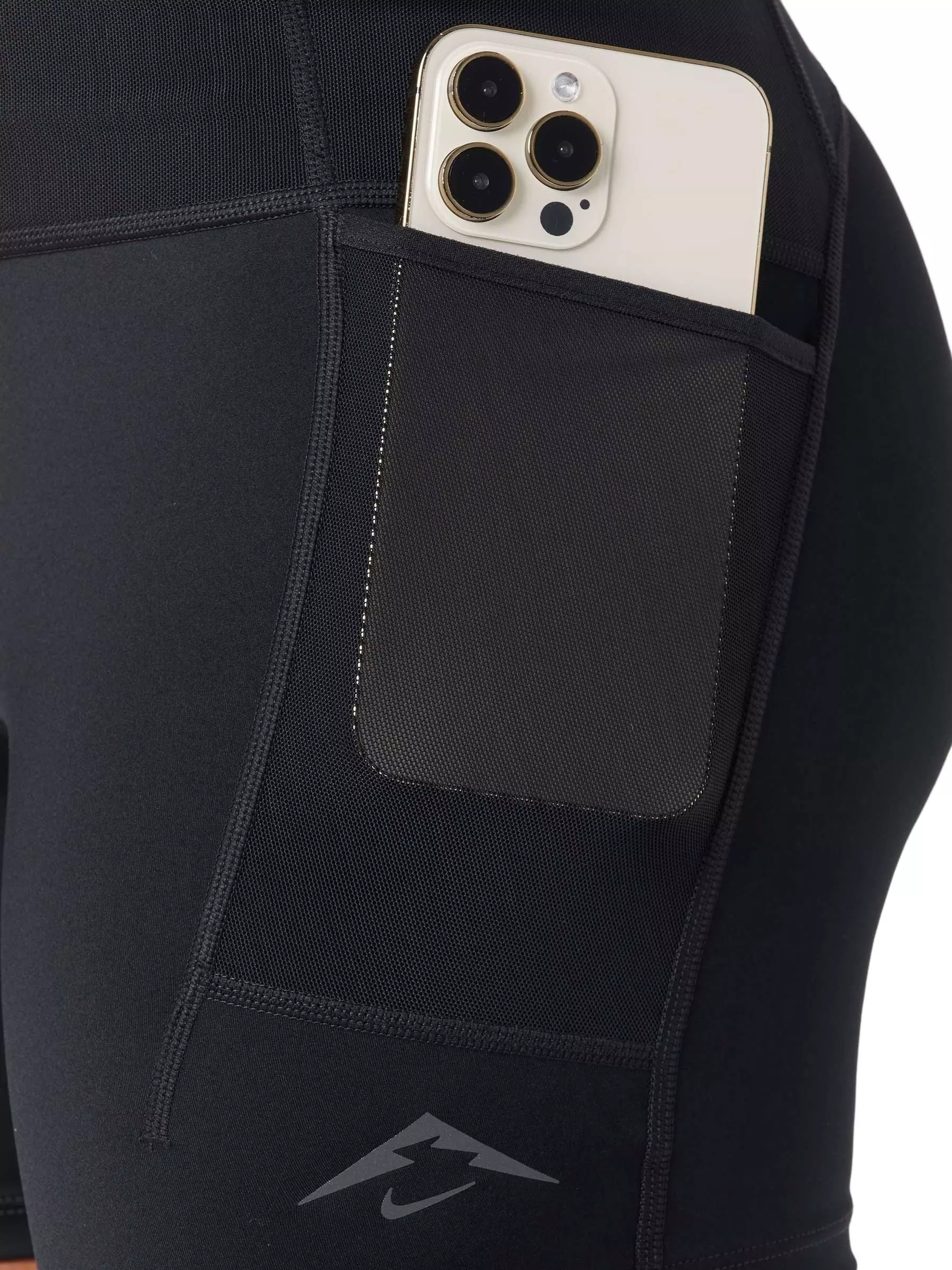 Nike Women's Trail Dri-FIT High-Rise 4" Tight Shorts - Black - BLACK