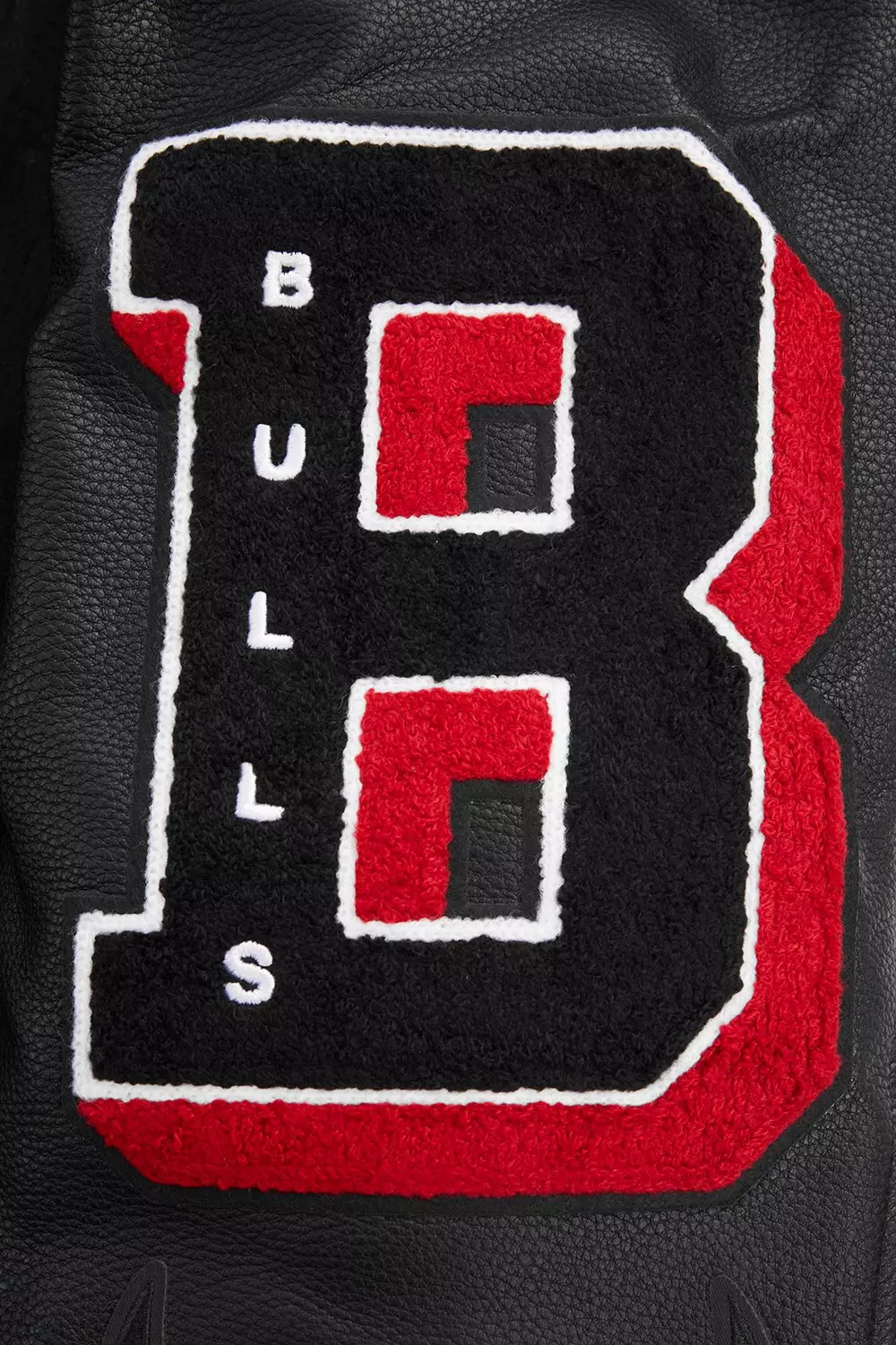 Pro Standard Men's NBA Chicago Bulls Mashup Rib Wool Varsity Jacket -Black/Red - BLACK/RED