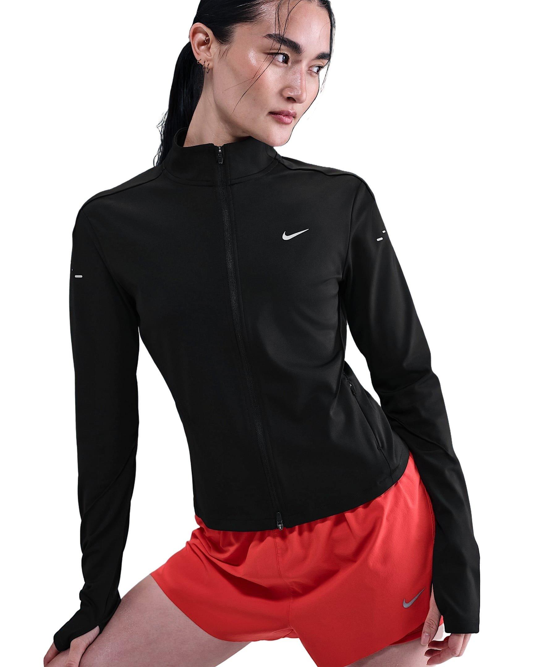Nike Women's Swift Dri-FIT Full-Zip Mid-Layer Running Jacket - Black - BLACK Thumbnail View 1
