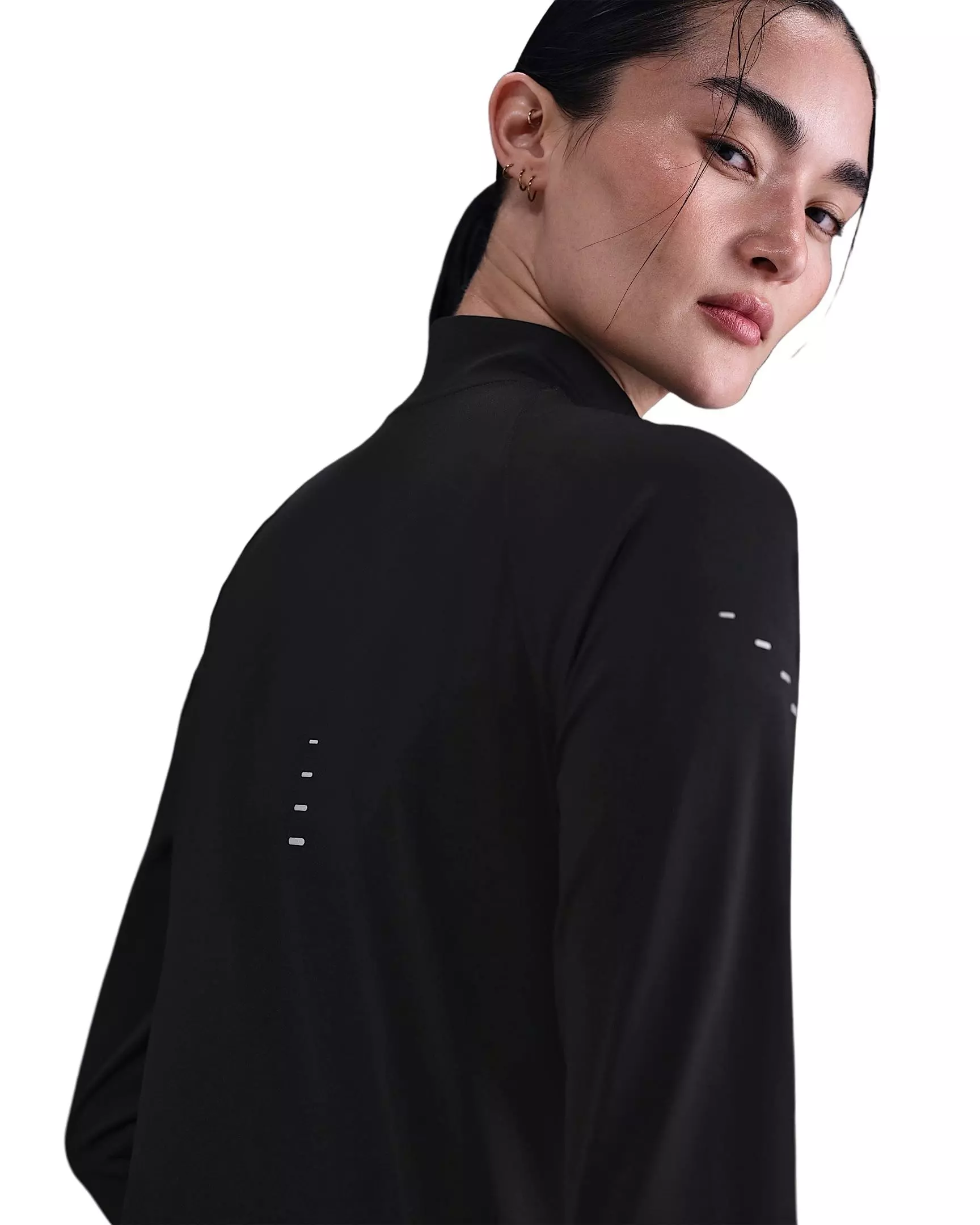 Nike Women's Swift Dri-FIT Full-Zip Mid-Layer Running Jacket -Black - BLACK