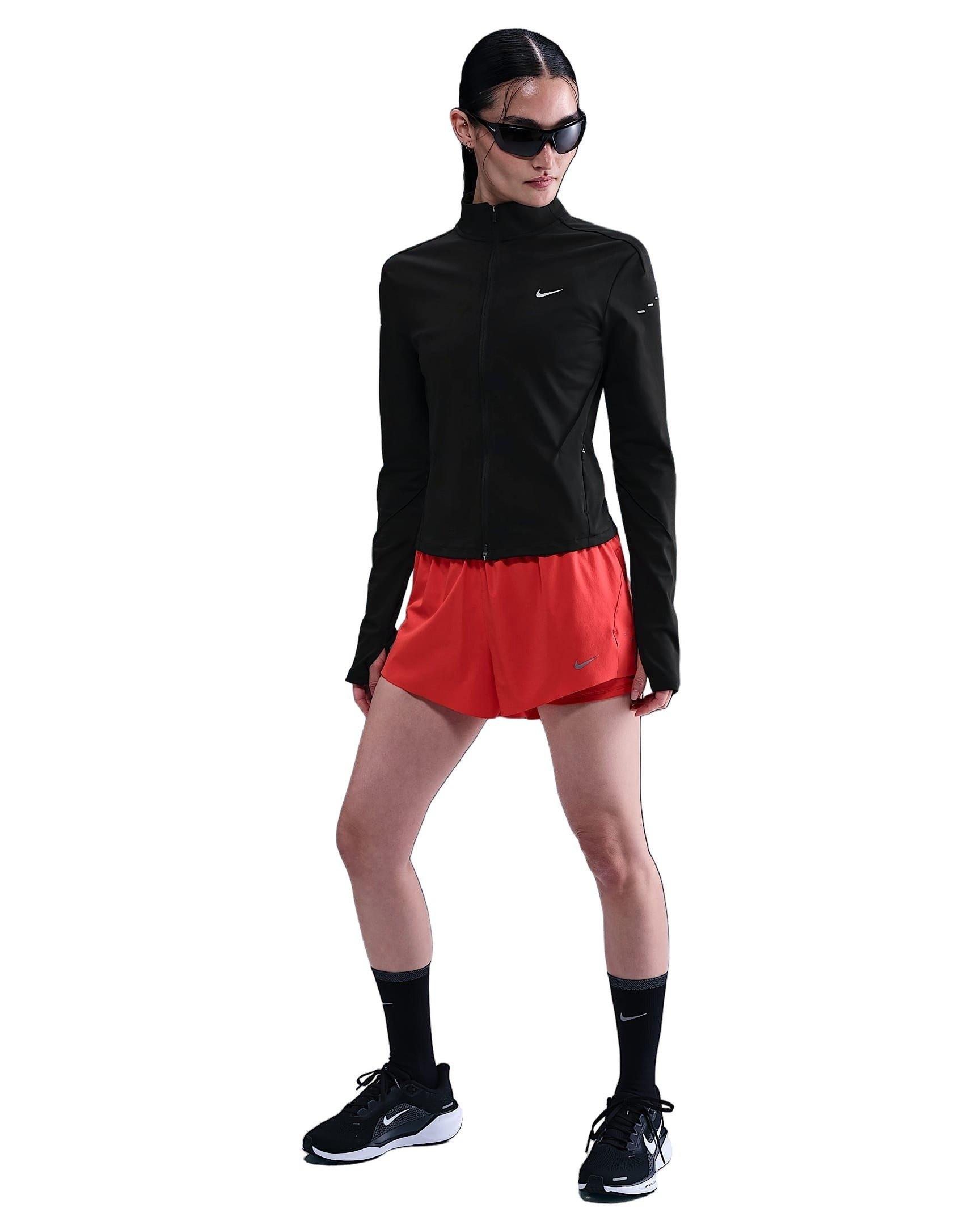 Nike Women's Swift Dri-FIT Full-Zip Mid-Layer Running Jacket - Black - BLACK Thumbnail View 4