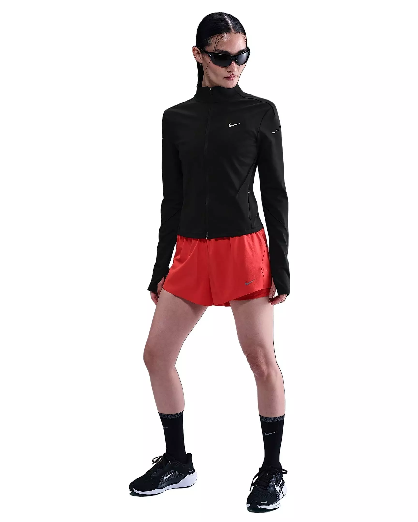 Nike Women's Swift Dri-FIT Full-Zip Mid-Layer Running Jacket -Black - BLACK