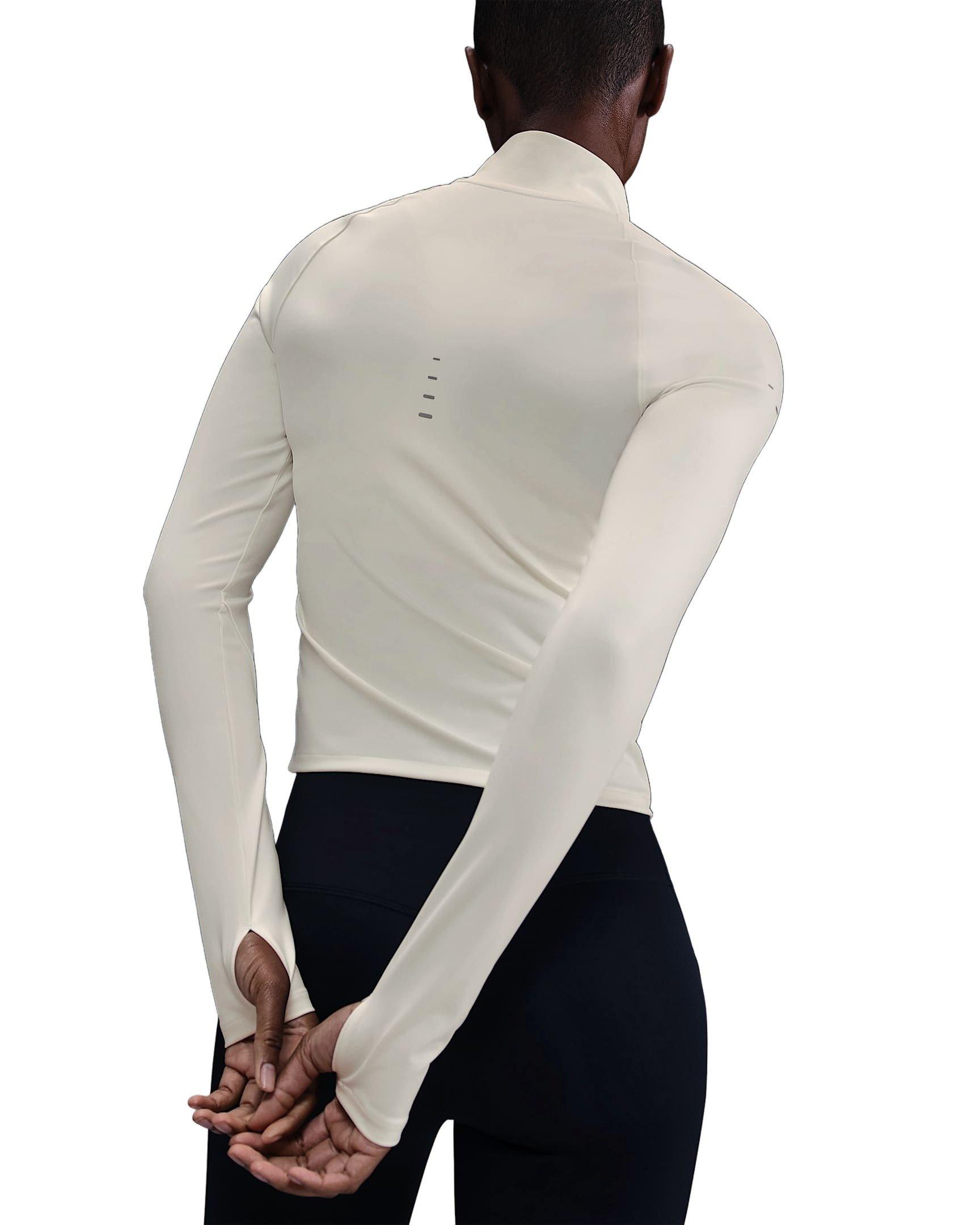 Nike Women's Swift Dri-FIT Full-Zip Mid-Layer Running Jacket - White - WHITE Thumbnail View 2
