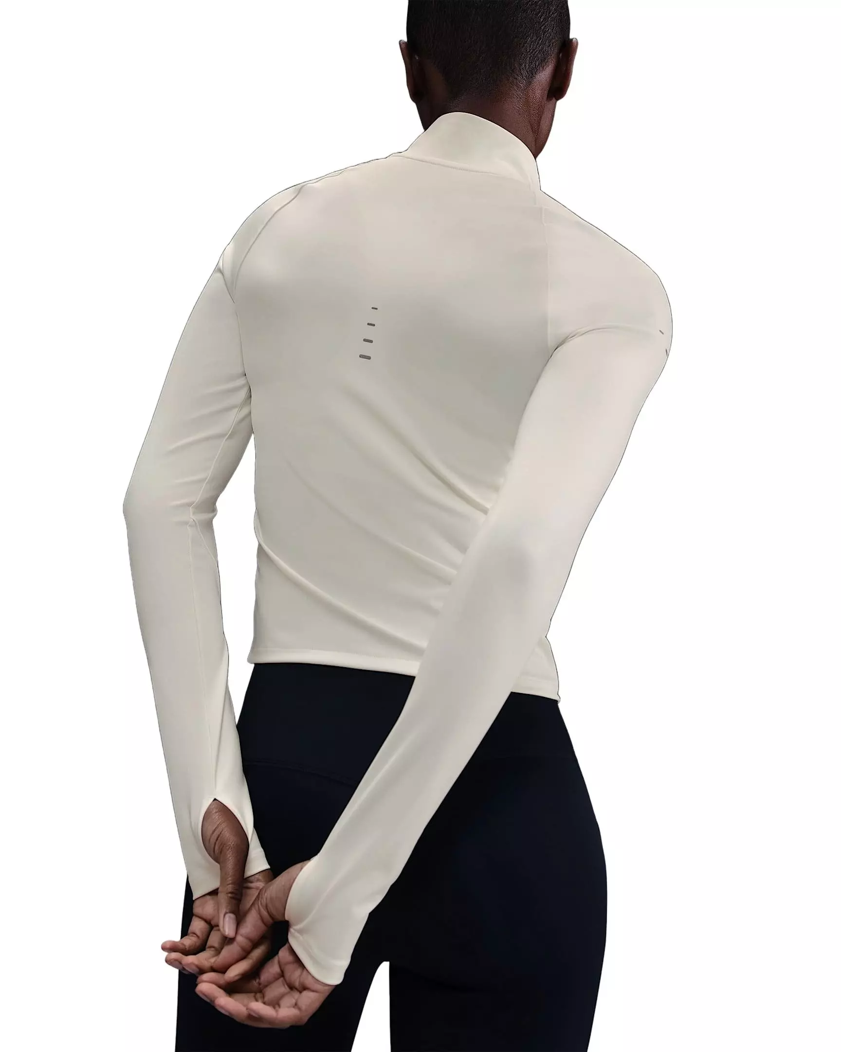 Nike Women's Swift Dri-FIT Full-Zip Mid-Layer Running Jacket -White - WHITE