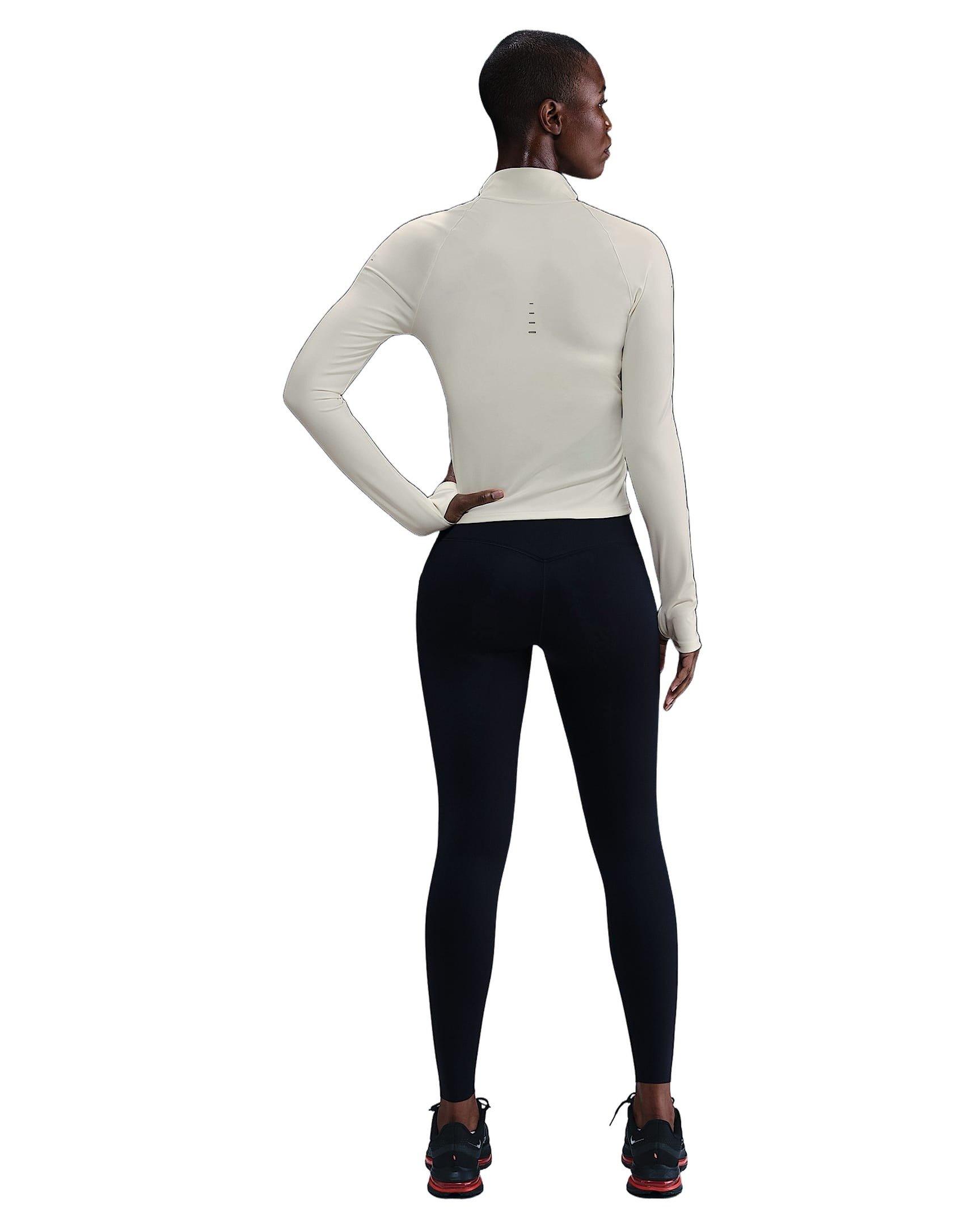 Nike Women's Swift Dri-FIT Full-Zip Mid-Layer Running Jacket -White - WHITE Thumbnail View 5