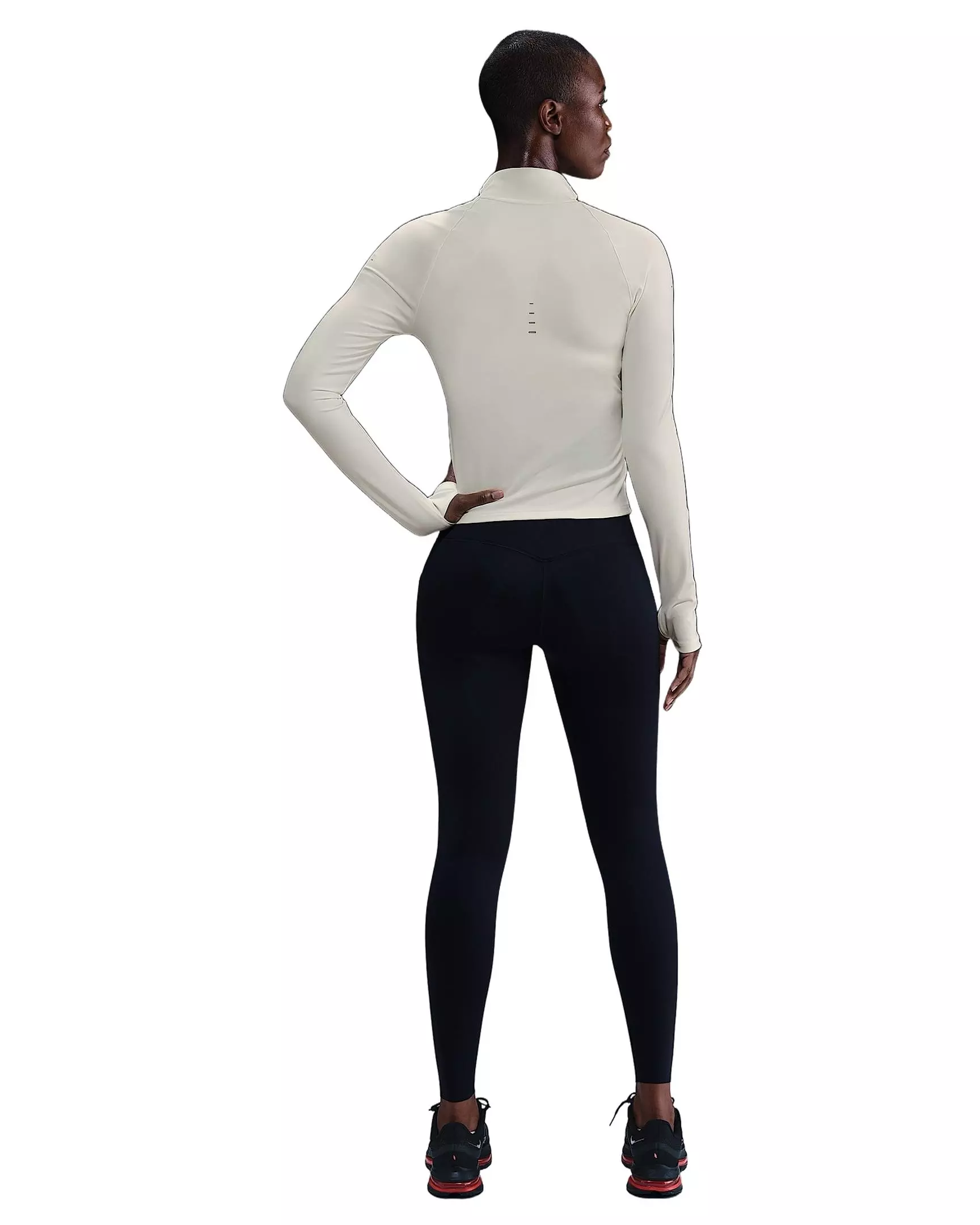 Nike Women's Swift Dri-FIT Full-Zip Mid-Layer Running Jacket -White - WHITE