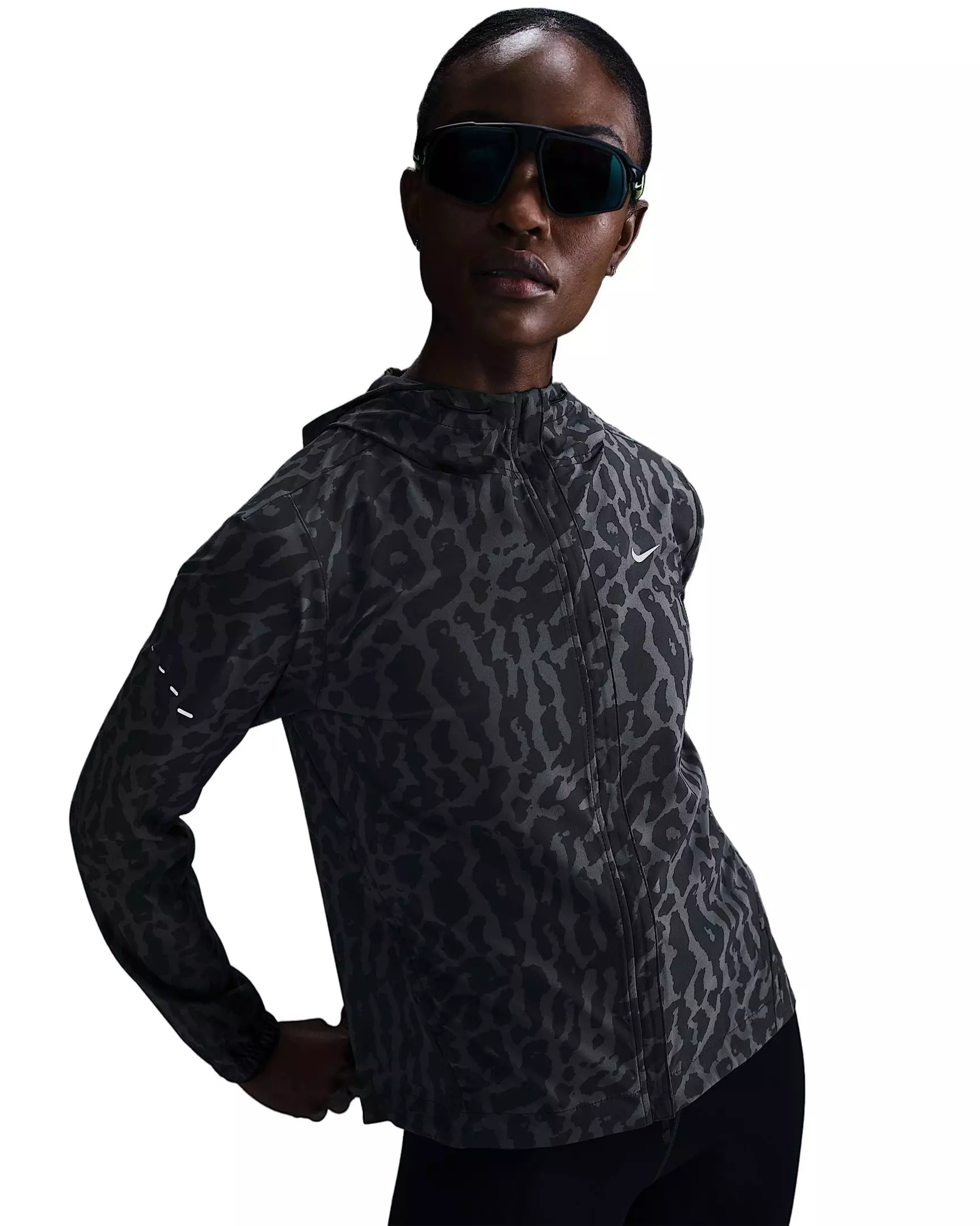 Nike Women's Swift Dri-FIT Packable Running Jacket - Black - BLACK