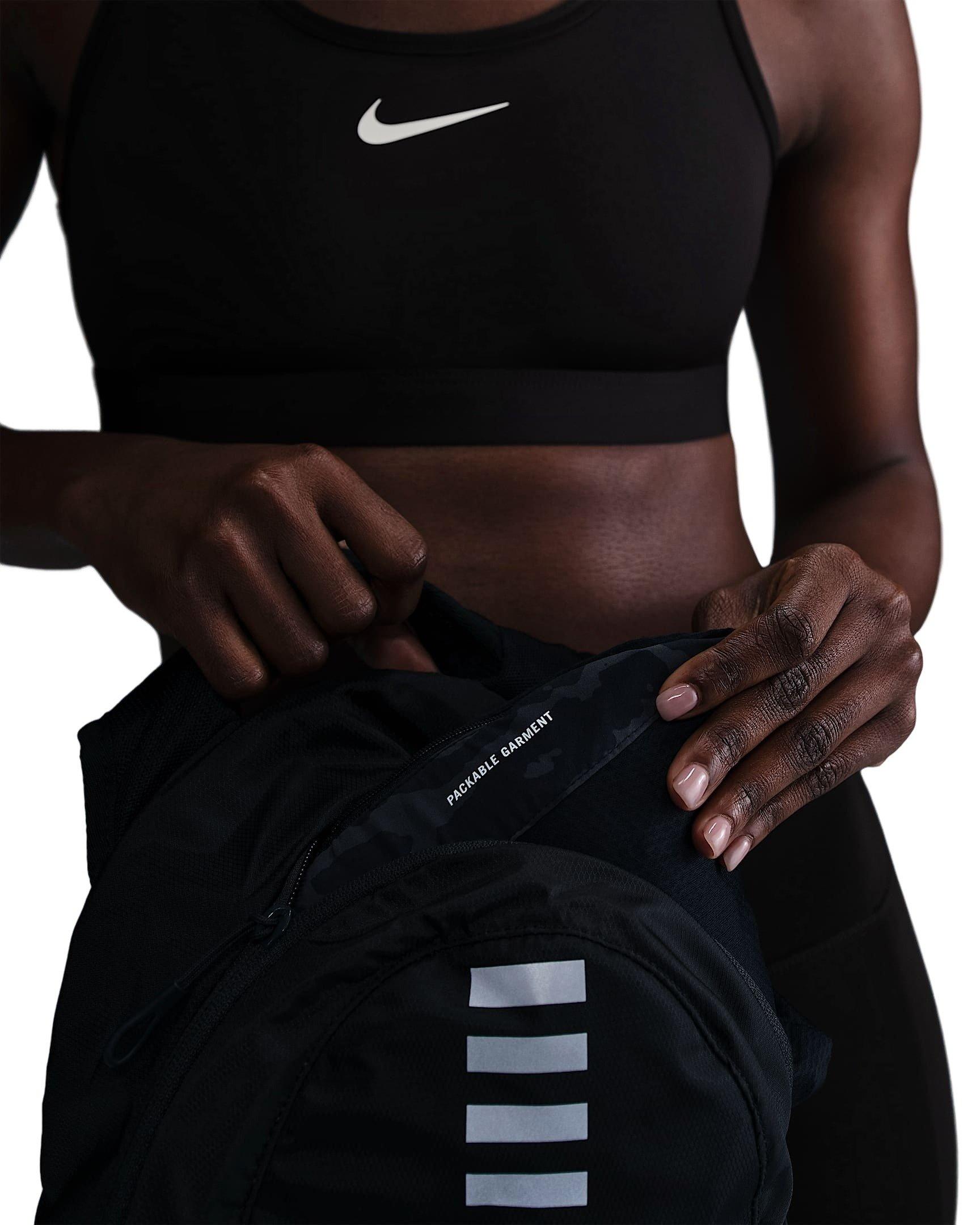 Nike Women's Swift Dri-FIT Packable Running Jacket - Black - BLACK Thumbnail View 5