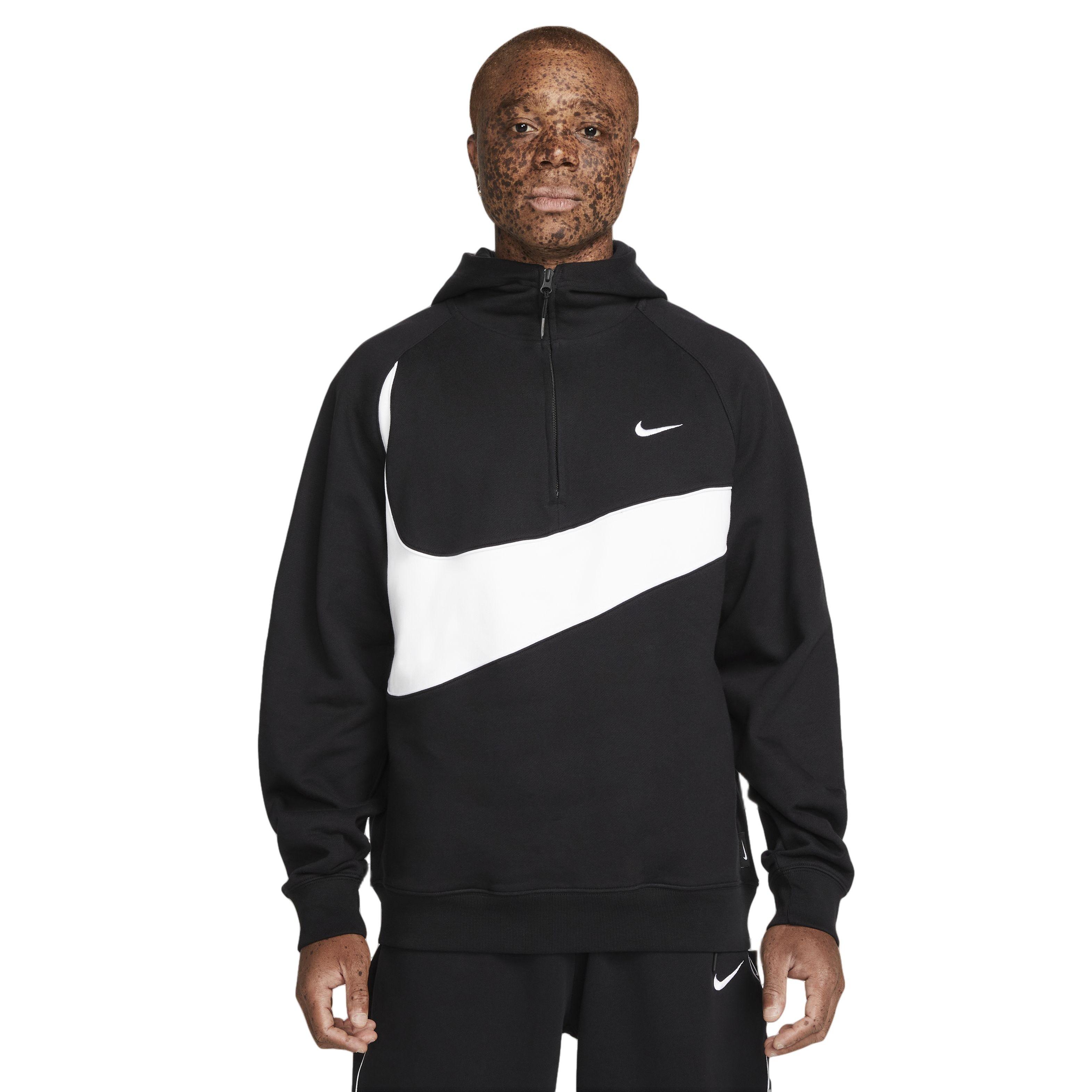 Nike Men's Swoosh 1/2-Zip Fleece Hoodie in Red, Size: XL | DX0566-657