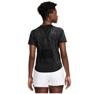 Nike Women's Swift Novelty Dri-FIT Short-Sleeve Top -Black