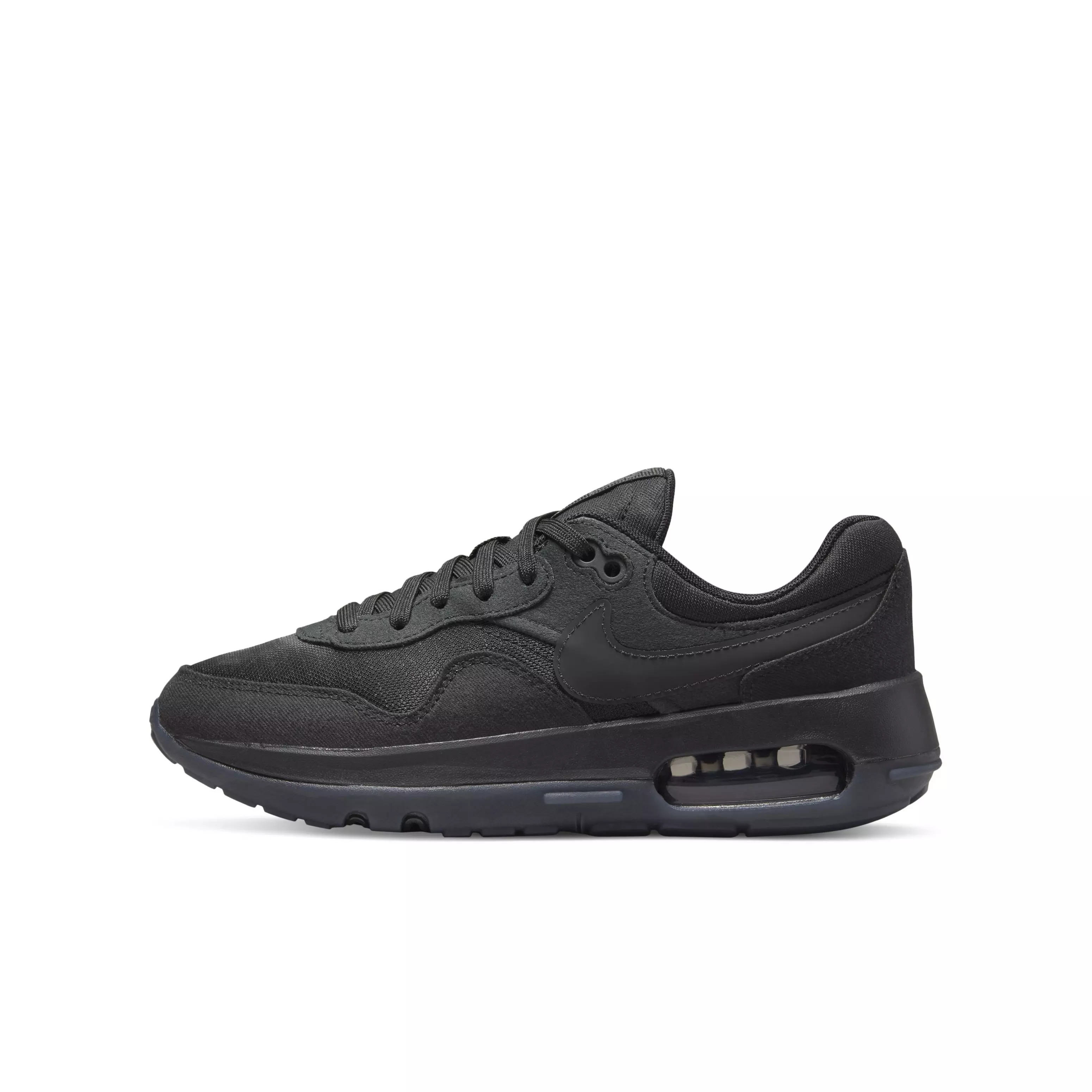 Nike Air Max Motif "Black/Black/Anthracite" Grade School Boys' Shoe - BLACK