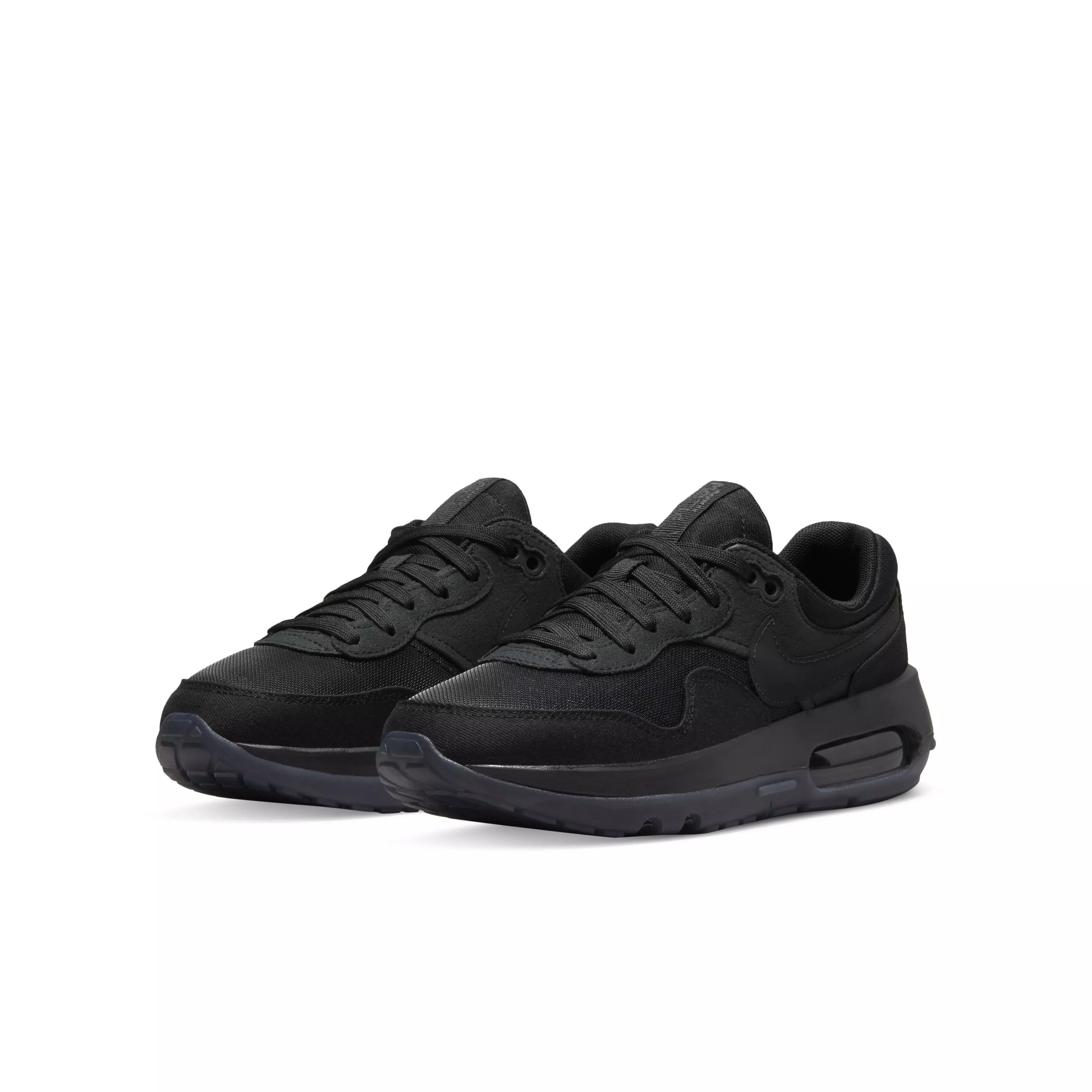 Nike Air Max Motif "Black/Black/Anthracite" Grade School Boys' Shoe - BLACK