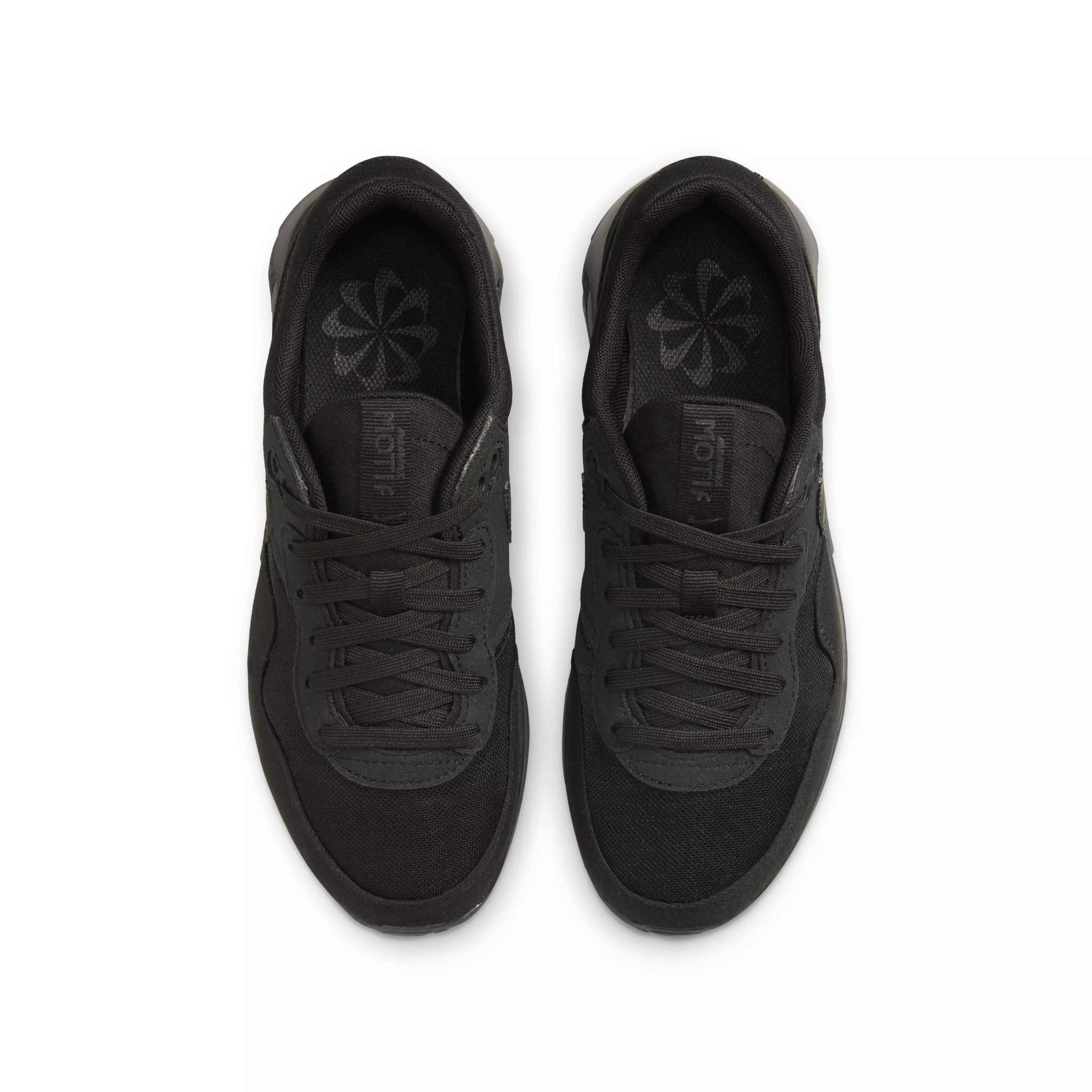 Nike Air Max Motif "Black/Black/Anthracite" Grade School Boys' Shoe - BLACK