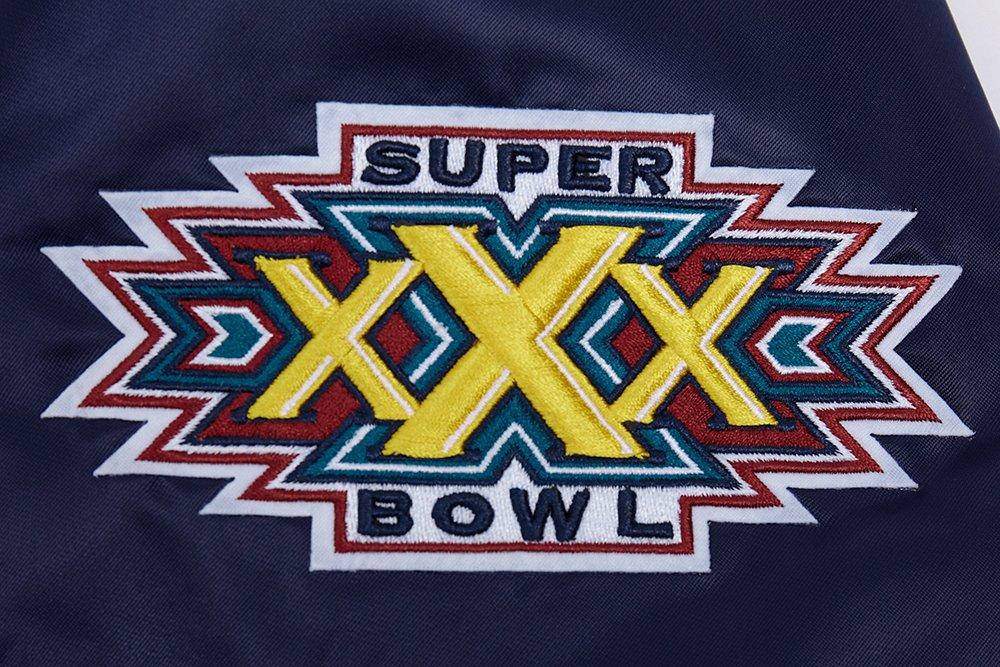 Pro Standard Men's NFL Dallas Cowboys Mashup Rib Satin Jacket -Navy - NAVY Thumbnail View 8