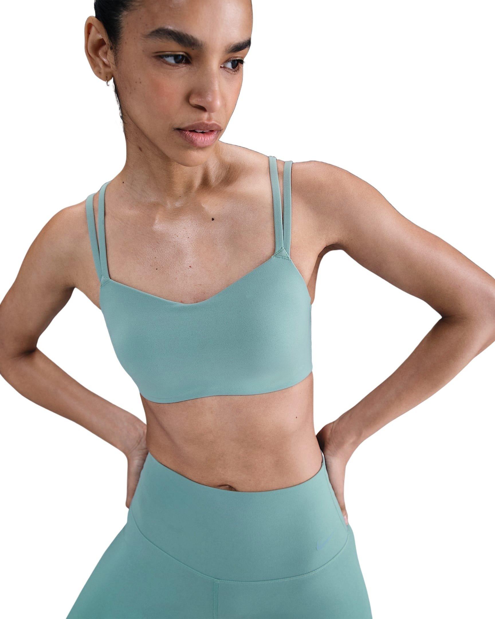 Nike Women's Zenvy Strappy Light-Support Padded Sports Bra -Green - GREEN Thumbnail View 1