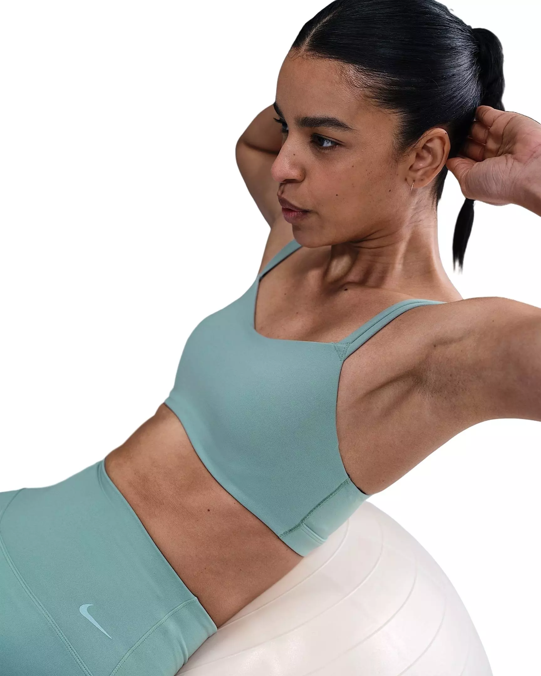 Nike Women's Zenvy Strappy Light-Support Padded Sports Bra -Green - GREEN