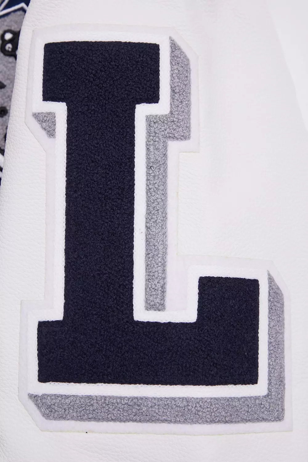 Pro Standard Men's NFL Dallas Cowboys Mashup Rib Wool Varsity Jacket -Navy/White - NAVY/WHITE