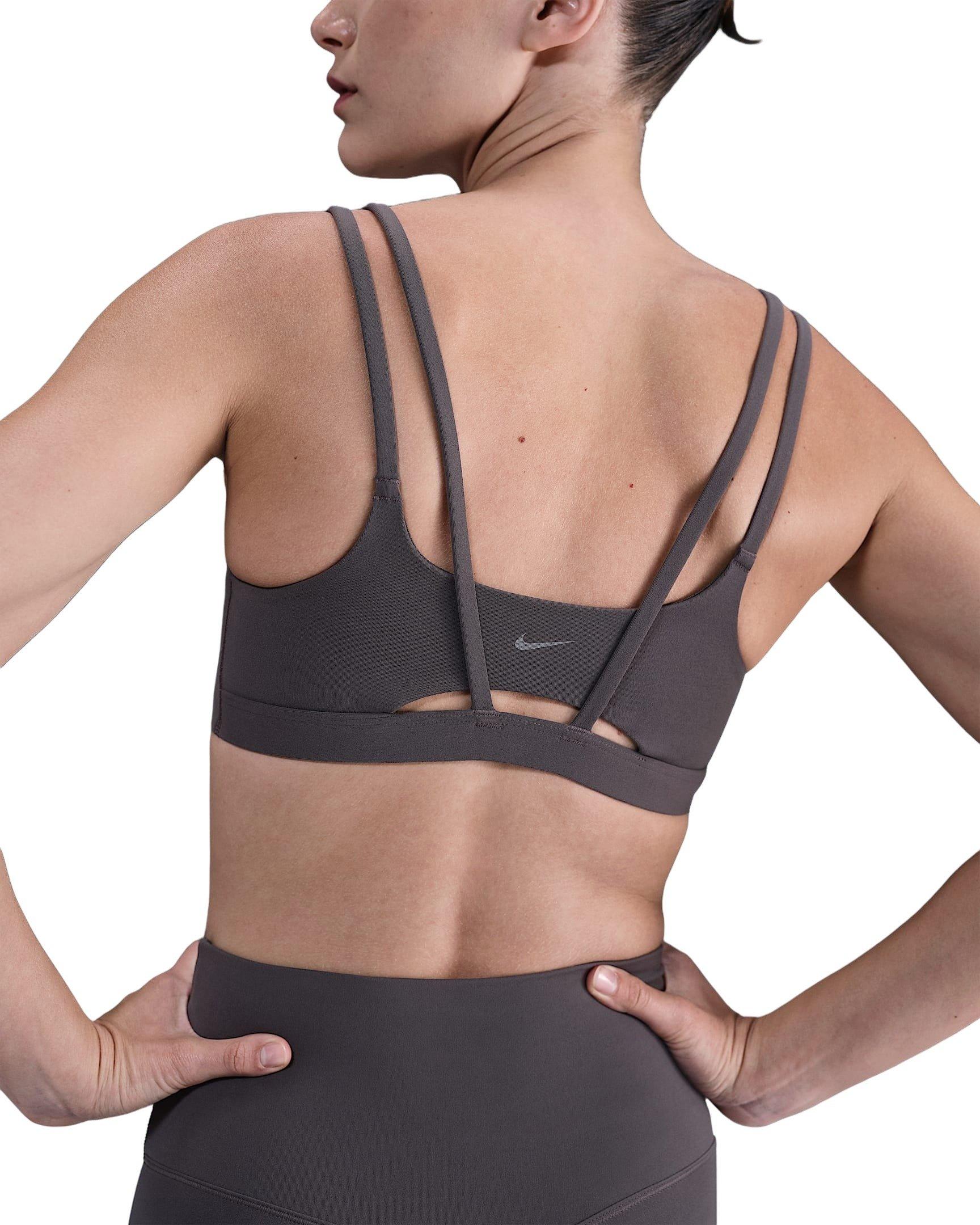 Nike Women's Zenvy Strappy Light-Support Padded Sports Bra -Grey - GREY Thumbnail View 2