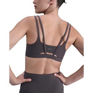 Nike Women's Zenvy Strappy Light-Support Padded Sports Bra -Grey