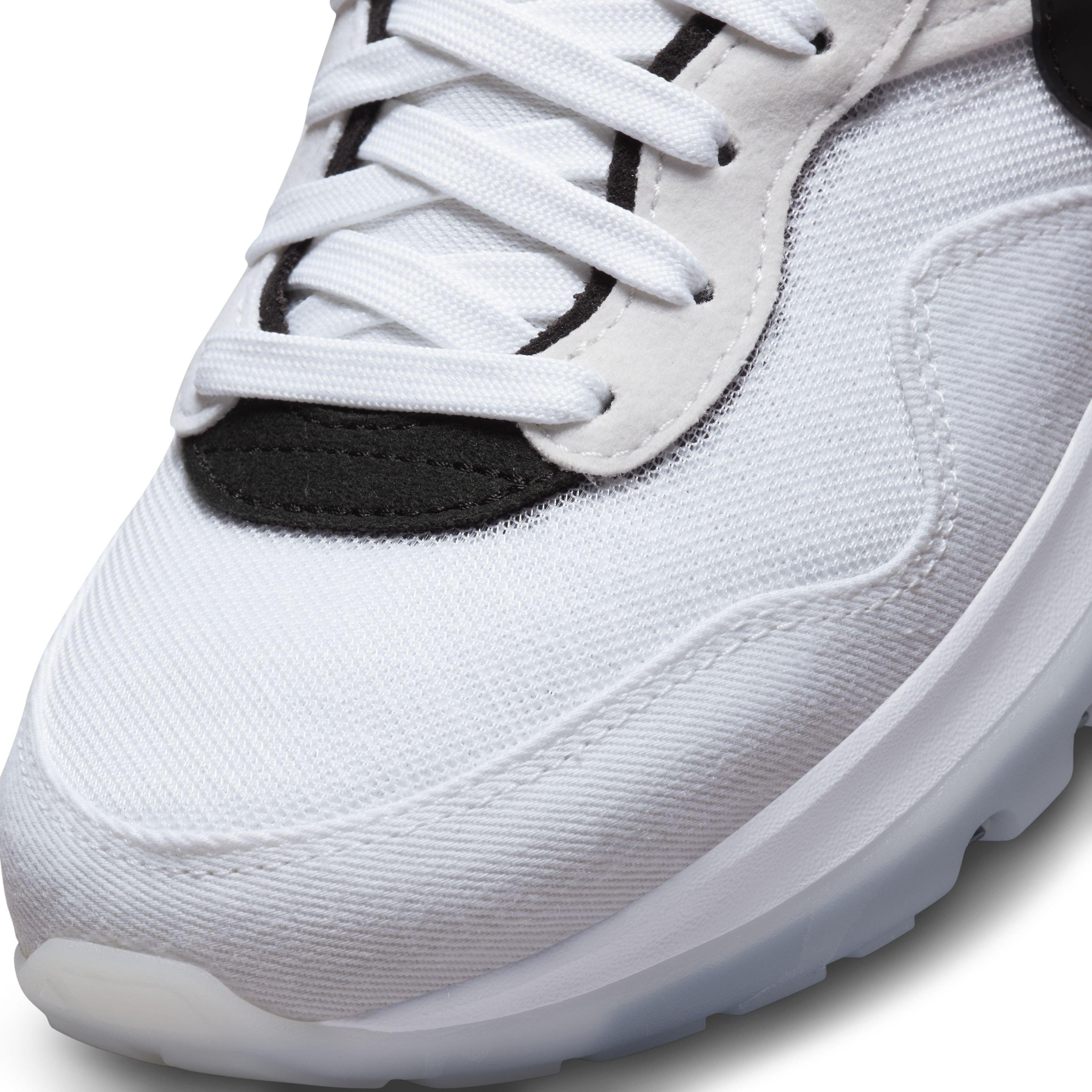Nike Air Max Motif "White/Black/White" Grade School Boys' Shoe - WHITE Thumbnail View 7