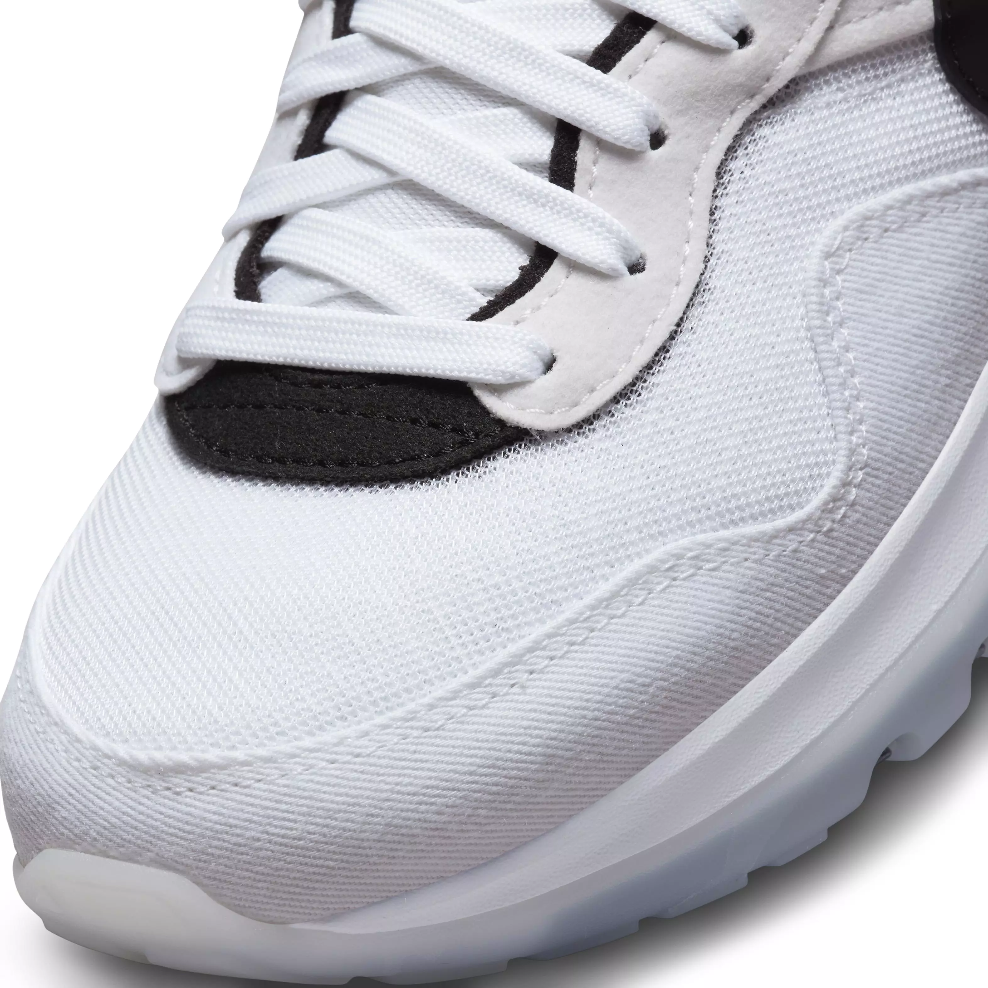 Nike Air Max Motif "White/Black/White" Grade School Boys' Shoe - WHITE