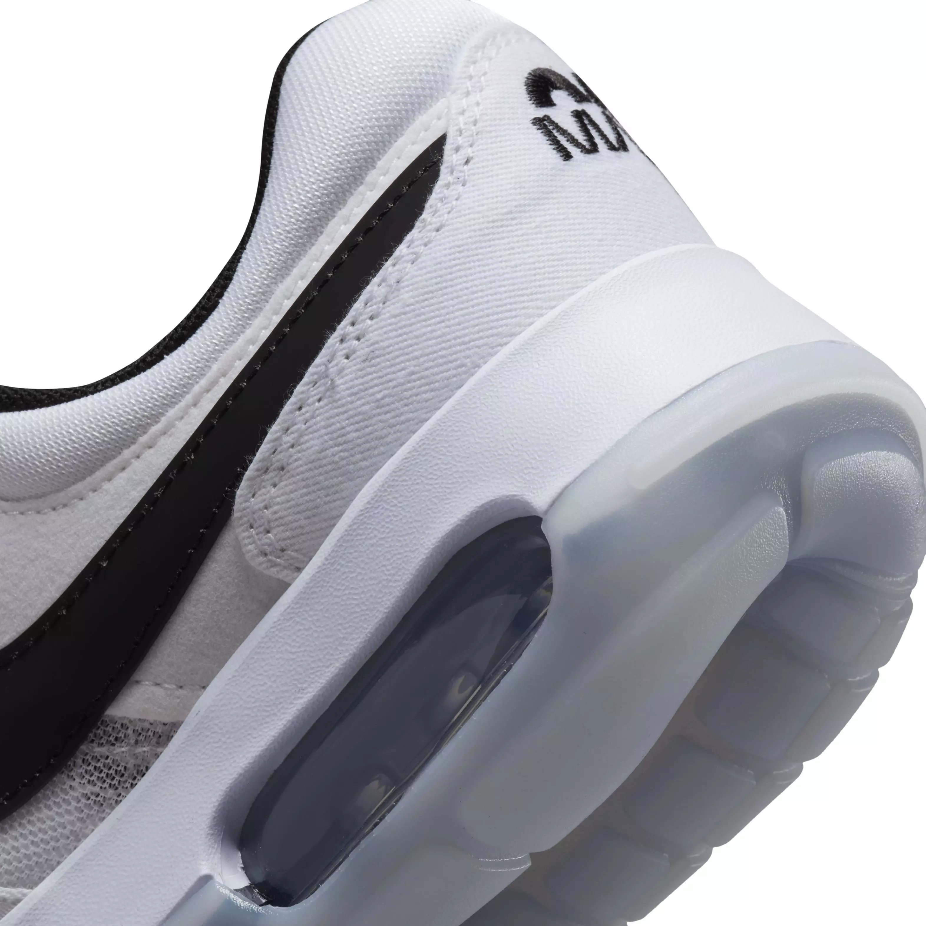 Nike Air Max Motif "White/Black/White" Grade School Boys' Shoe - WHITE