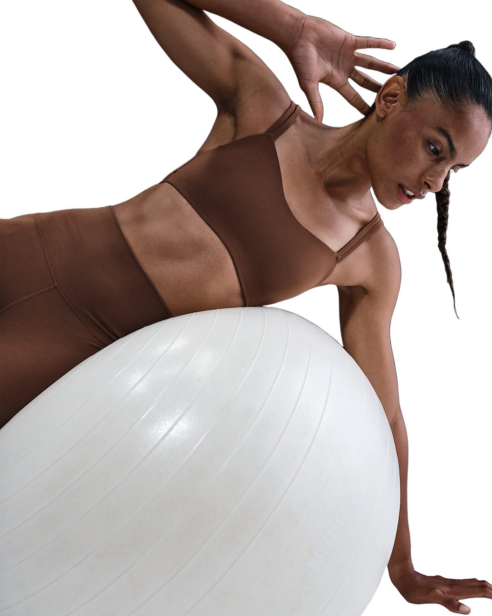 Nike Women's Zenvy Strappy Light-Support Padded Sports Bra -Brown - BROWN Thumbnail View 3